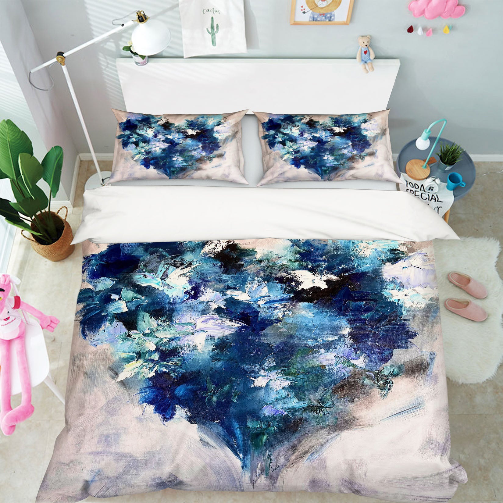 3D Blue Graffiti 3800 Skromova Marina Bedding Bed Pillowcases Quilt Cover Duvet Cover
