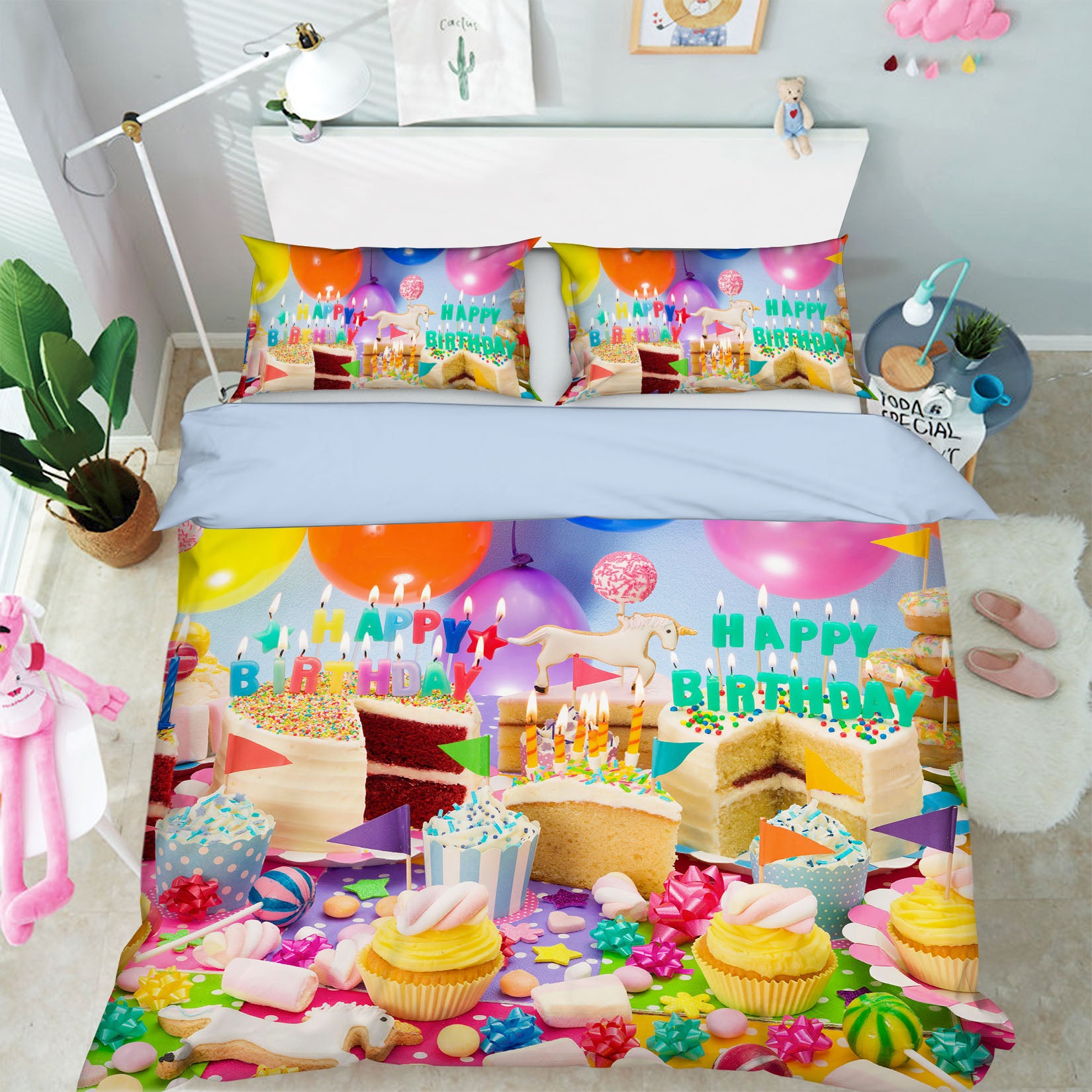 3D Unicorn Cake 1041 Assaf Frank Bedding Bed Pillowcases Quilt