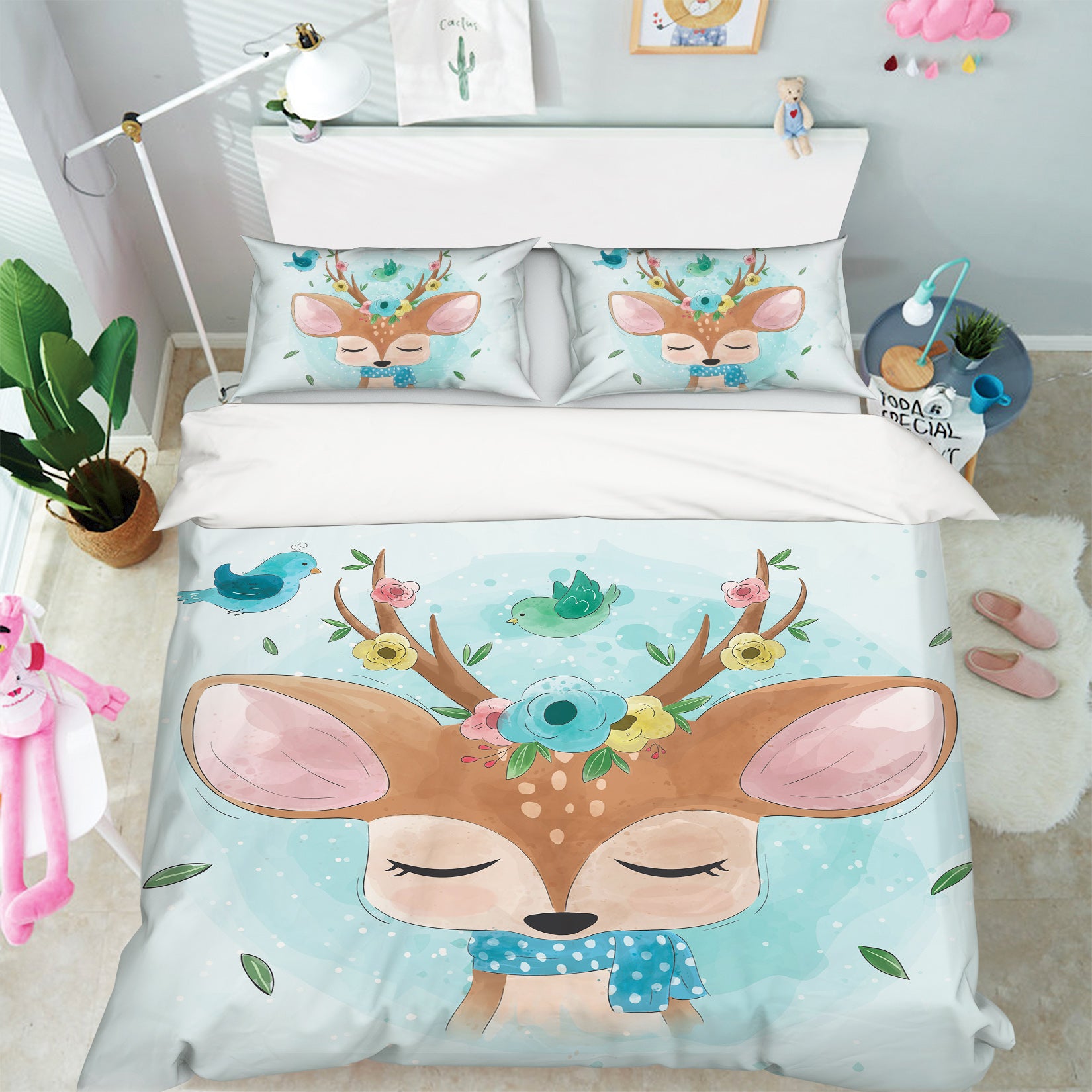 3D Sika Deer 59076 Bed Pillowcases Quilt