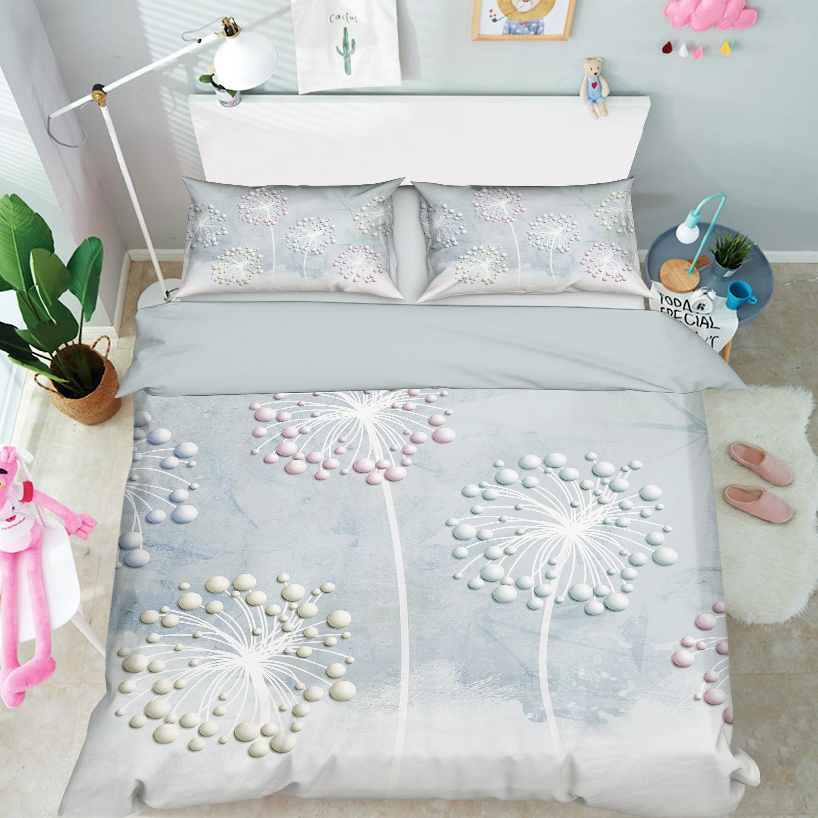 3D Dandelion 12096 Bed Pillowcases Quilt