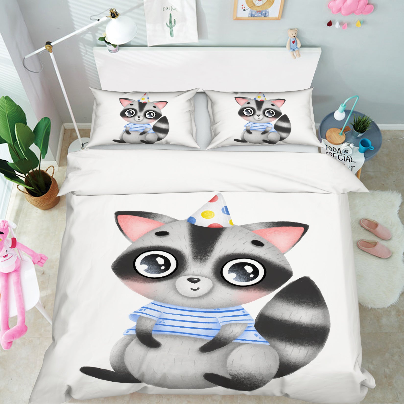 3D Cartoon Civet Cat 58203 Bed Pillowcases Quilt