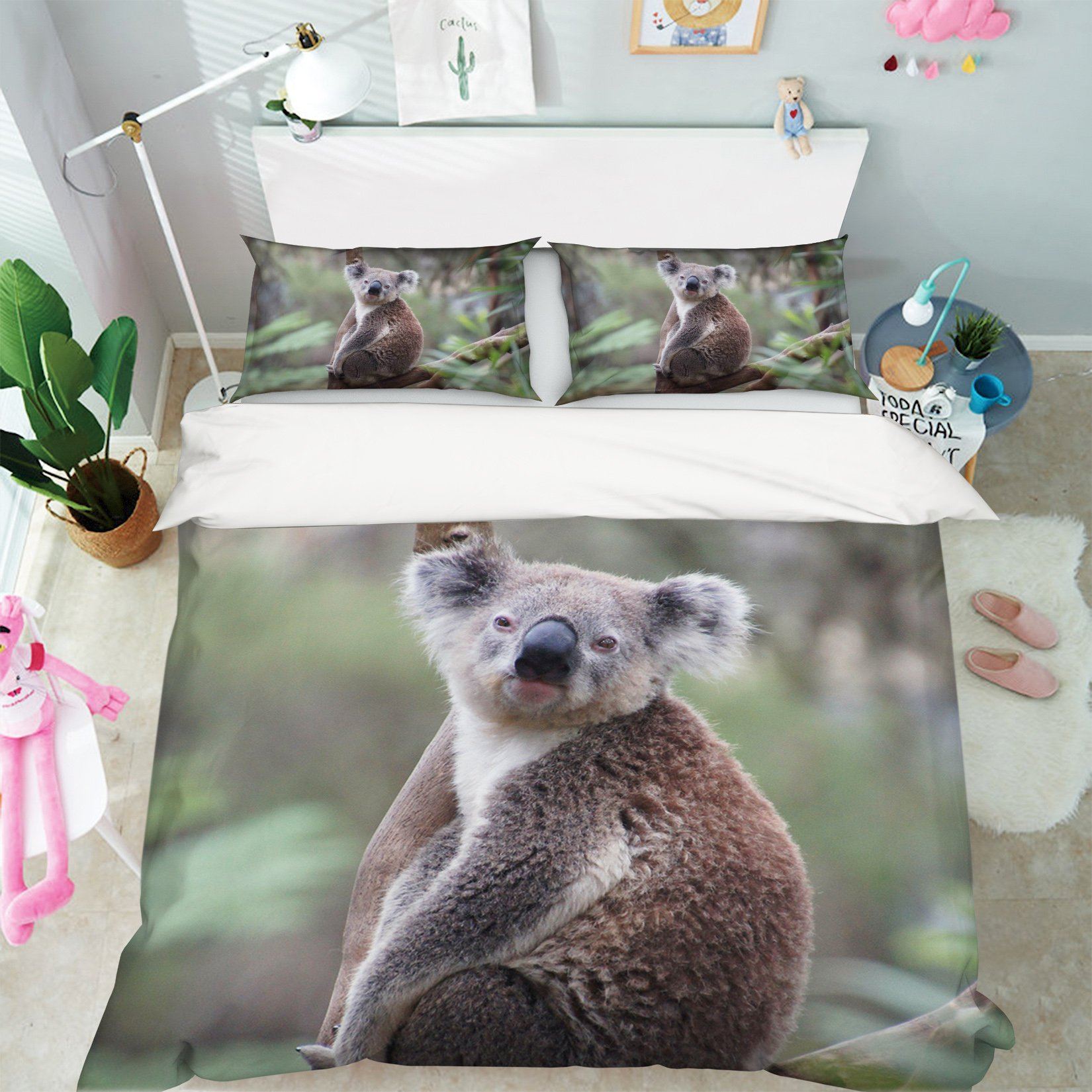 3D Koala 1968 Bed Pillowcases Quilt Quiet Covers AJ Creativity Home 