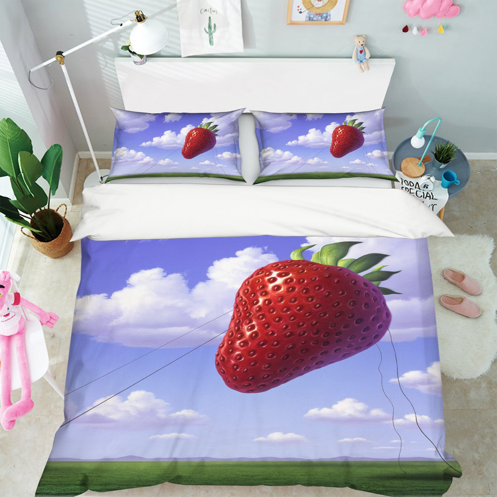 3D Strawberry Field 86015 Jerry LoFaro bedding Bed Pillowcases Quilt