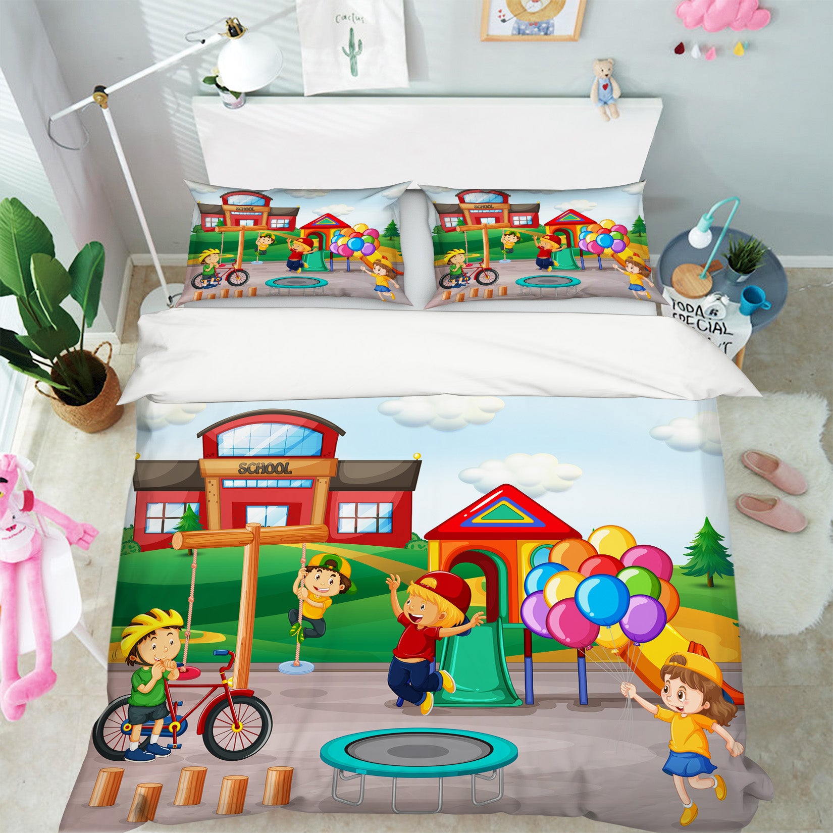 3D Kids Paradise 19162 Bed Pillowcases Quilt