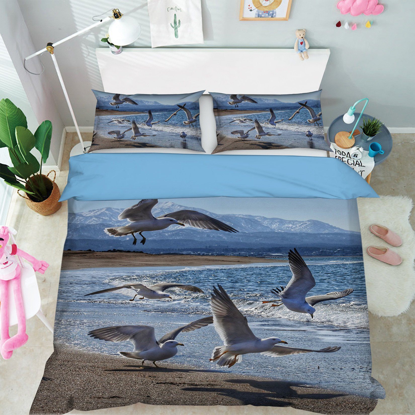 3D Seabird 1917 Bed Pillowcases Quilt Quiet Covers AJ Creativity Home 
