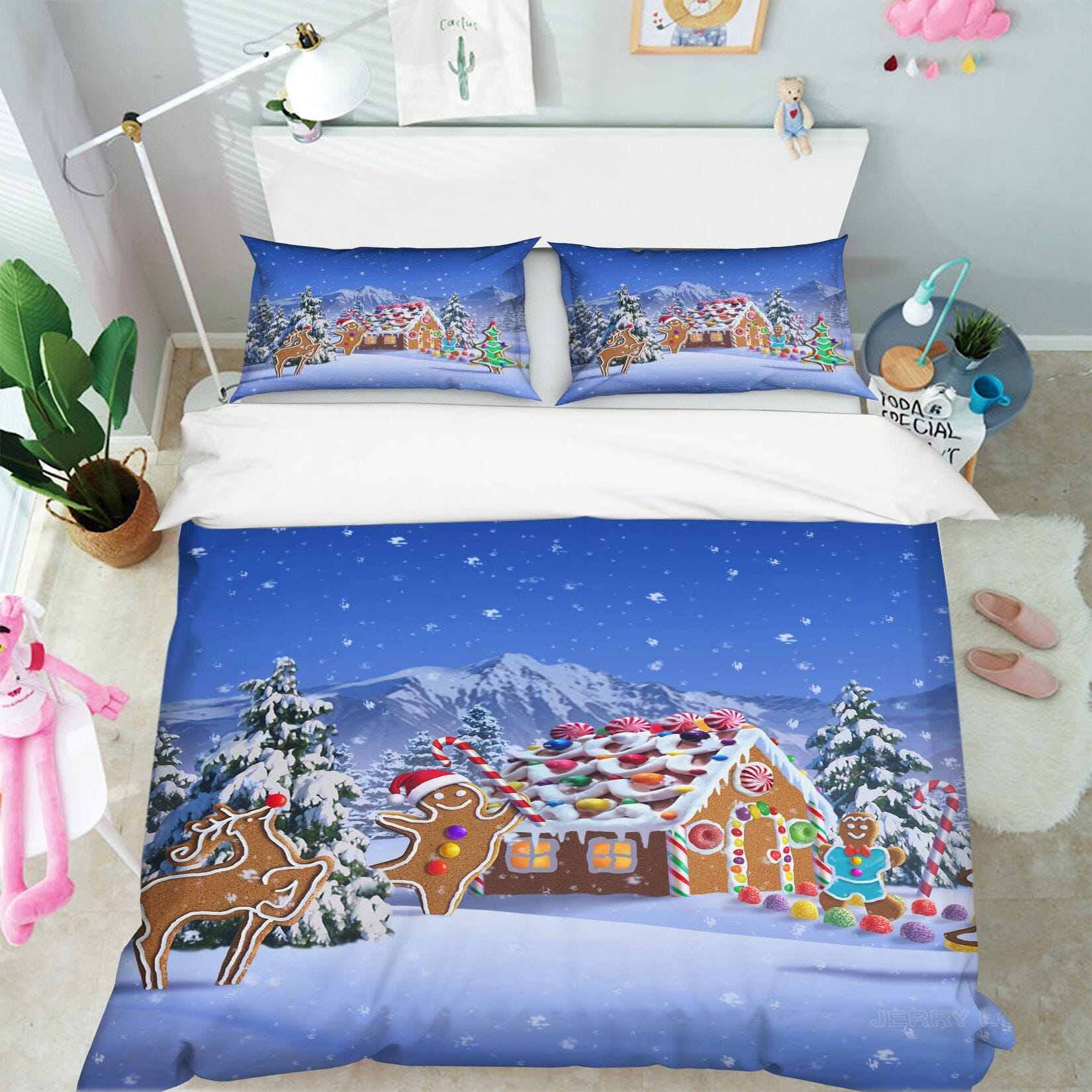 3D Gingerbread Fantasy 2122 Jerry LoFaro bedding Bed Pillowcases Quilt Quiet Covers AJ Creativity Home 