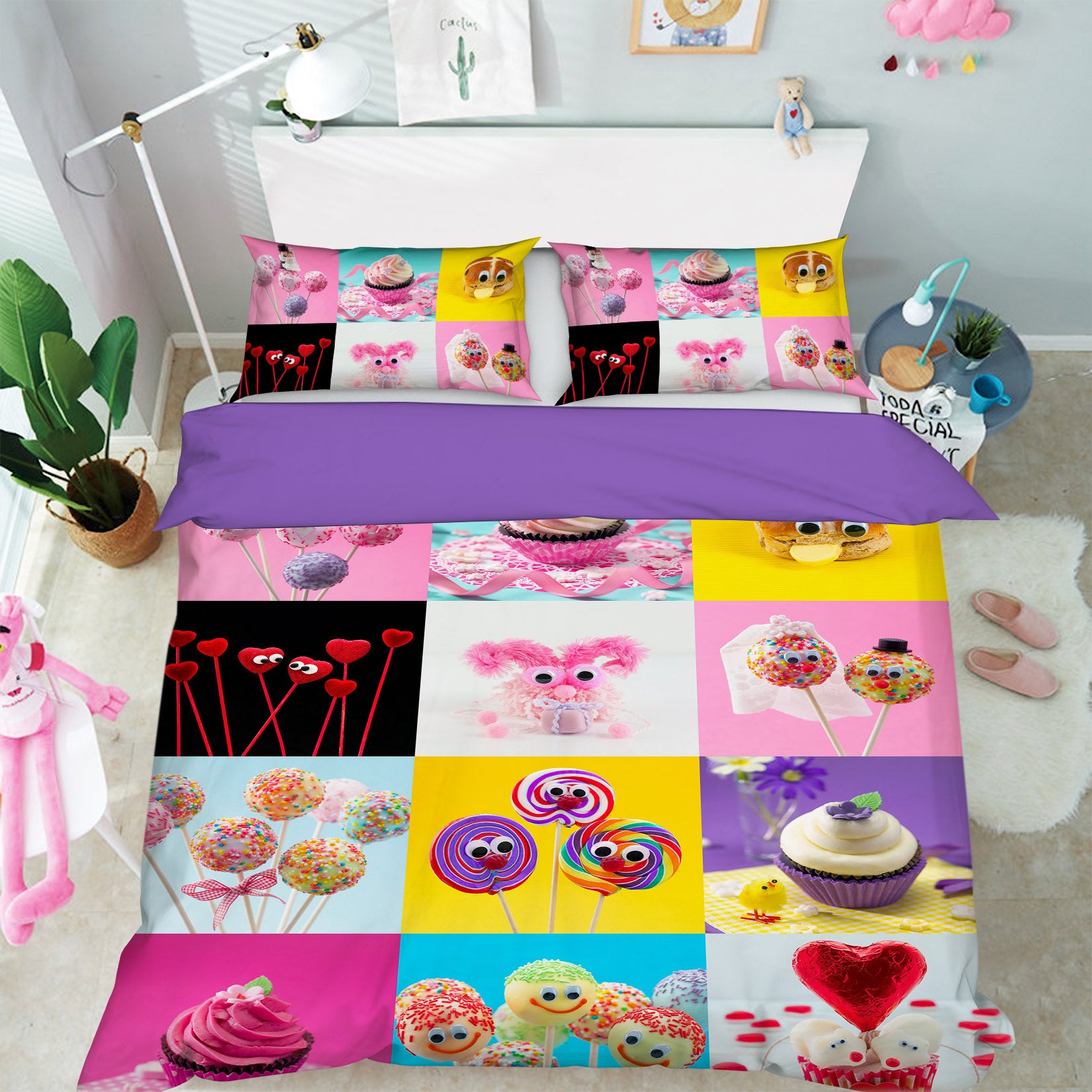 3D Ice Cream Lollipop 1028 Assaf Frank Bedding Bed Pillowcases Quilt