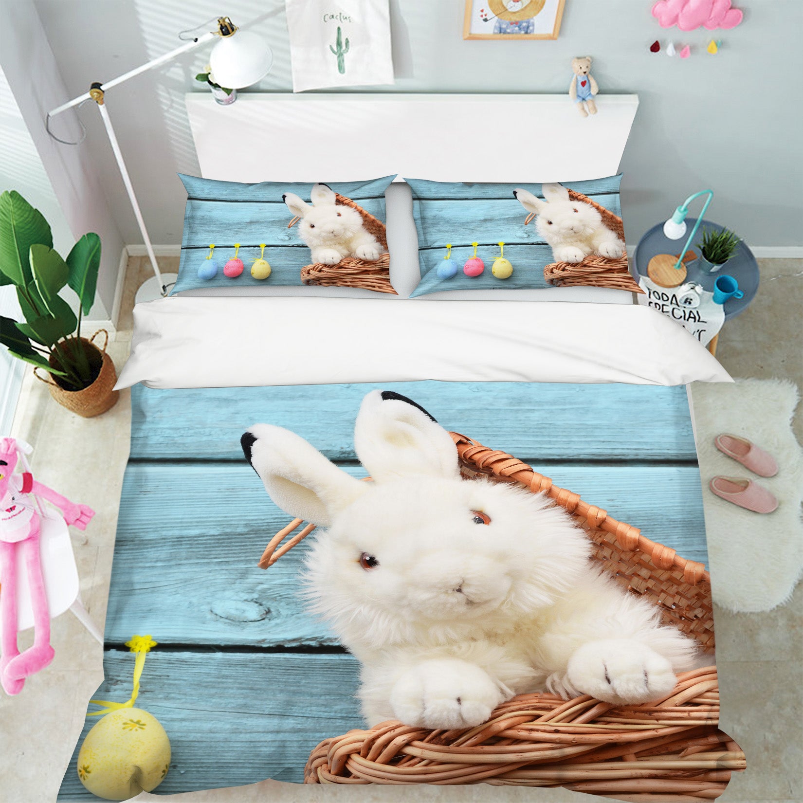 3D Bunny 19207 Bed Pillowcases Quilt