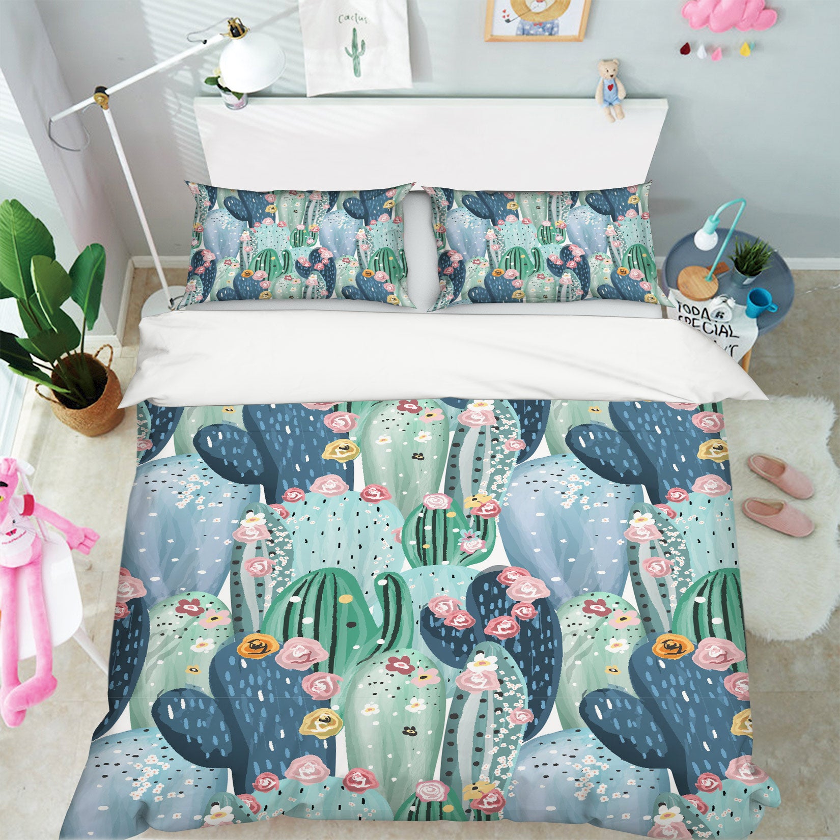 3D Cactus 14027 Bed Pillowcases Quilt