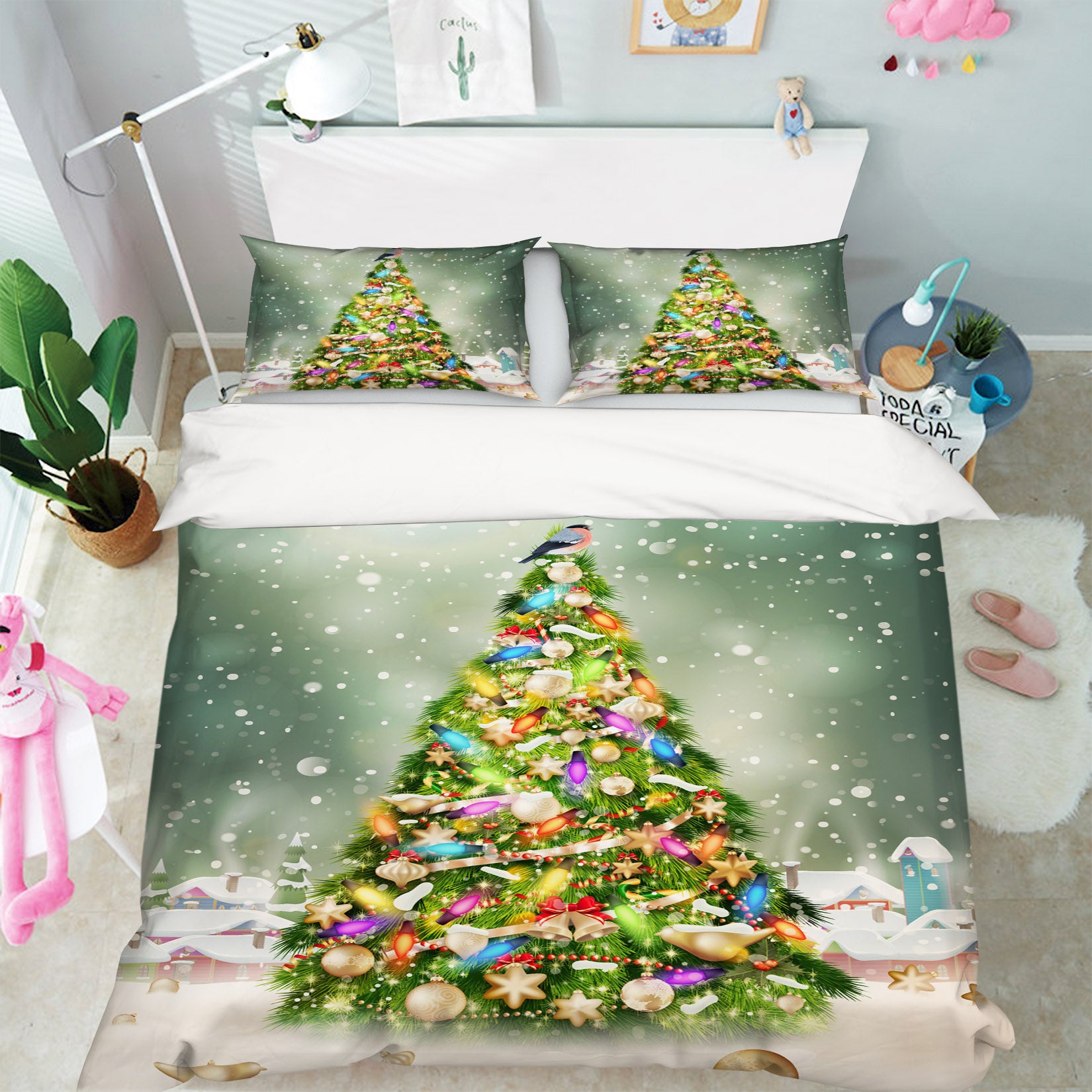 3D Tree 51083 Christmas Quilt Duvet Cover Xmas Bed Pillowcases