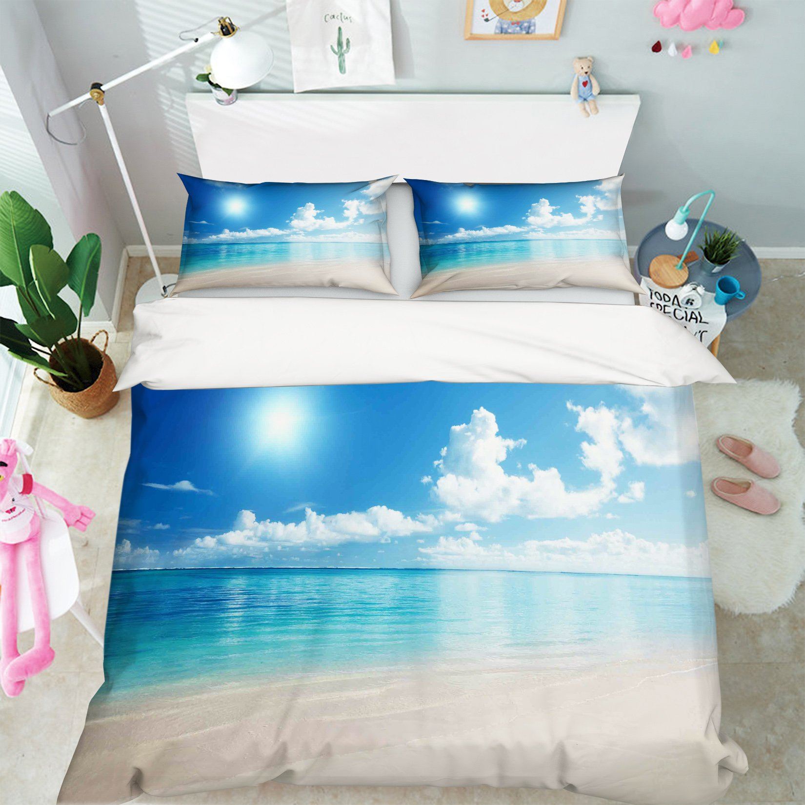 3D Calm Seaside 089 Bed Pillowcases Quilt Wallpaper AJ Wallpaper 