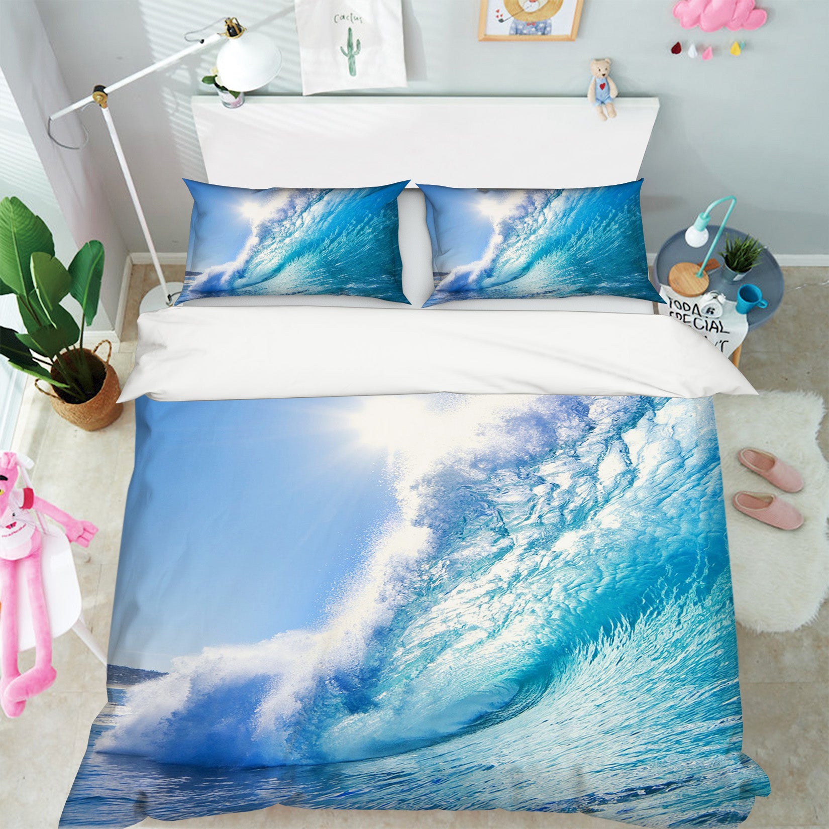 3D Sun And Waves 059 Bed Pillowcases Quilt