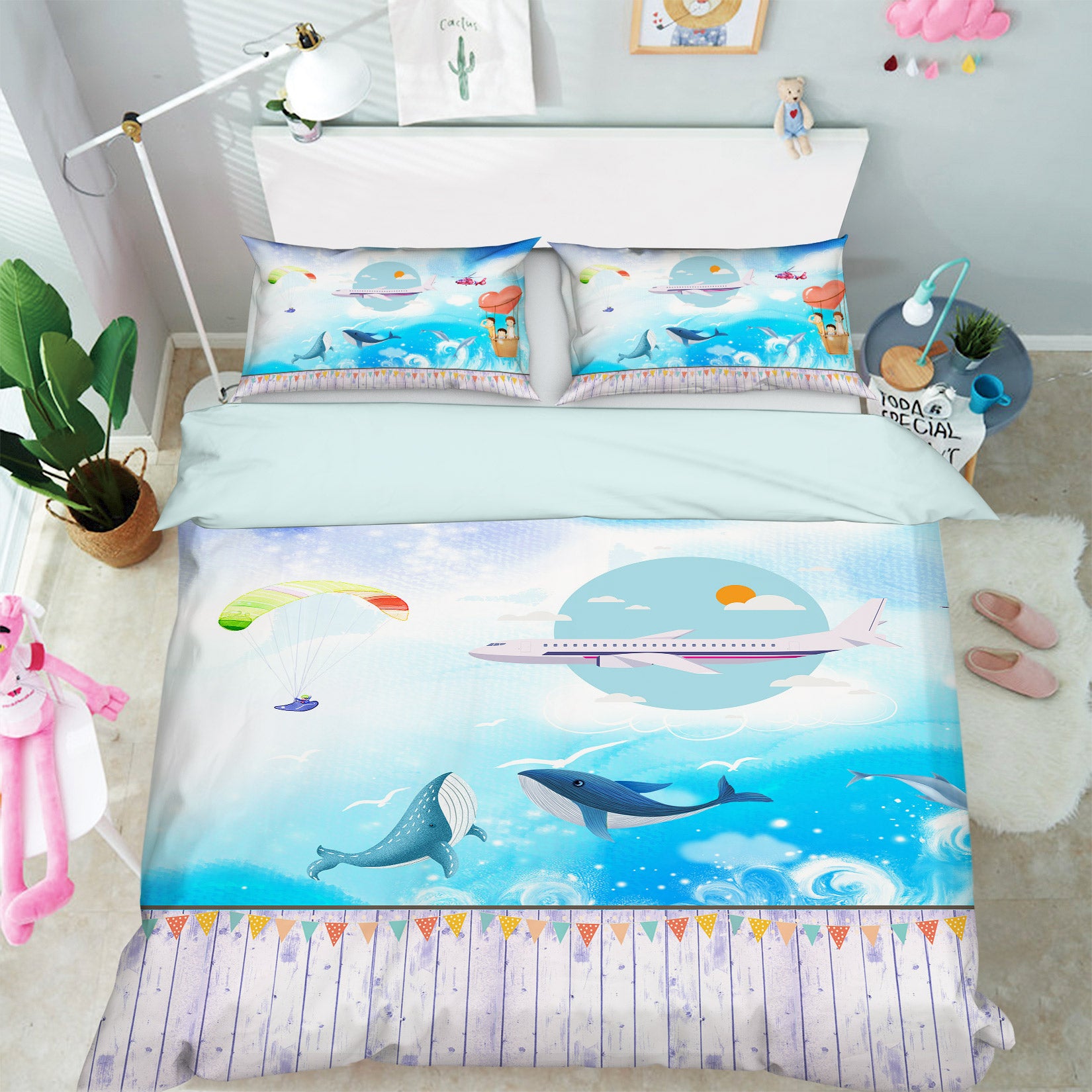 3D Dolphin Sea 13092 Bed Pillowcases Quilt