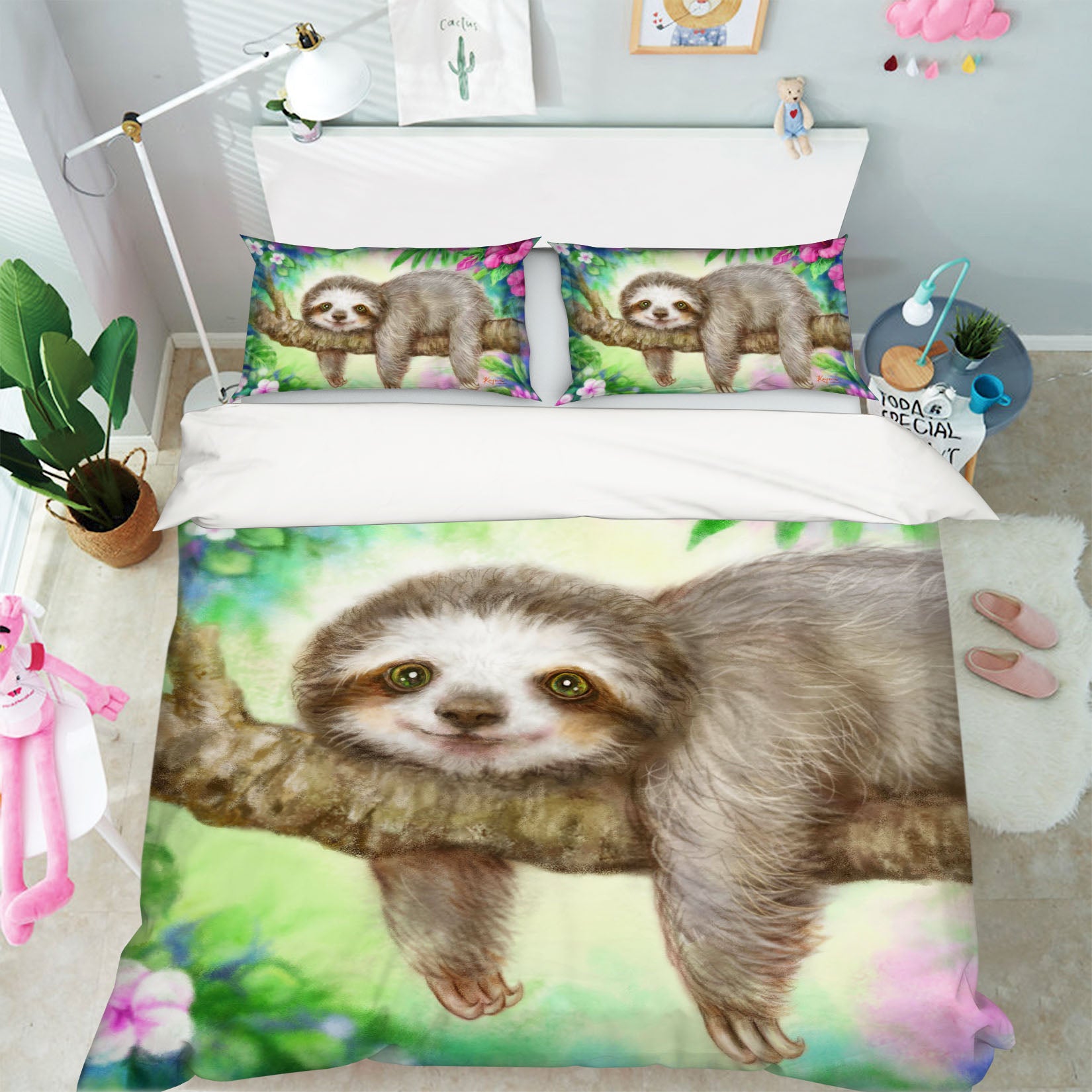 3D Cartoon Sloth 5968 Kayomi Harai Bedding Bed Pillowcases Quilt Cover Duvet Cover