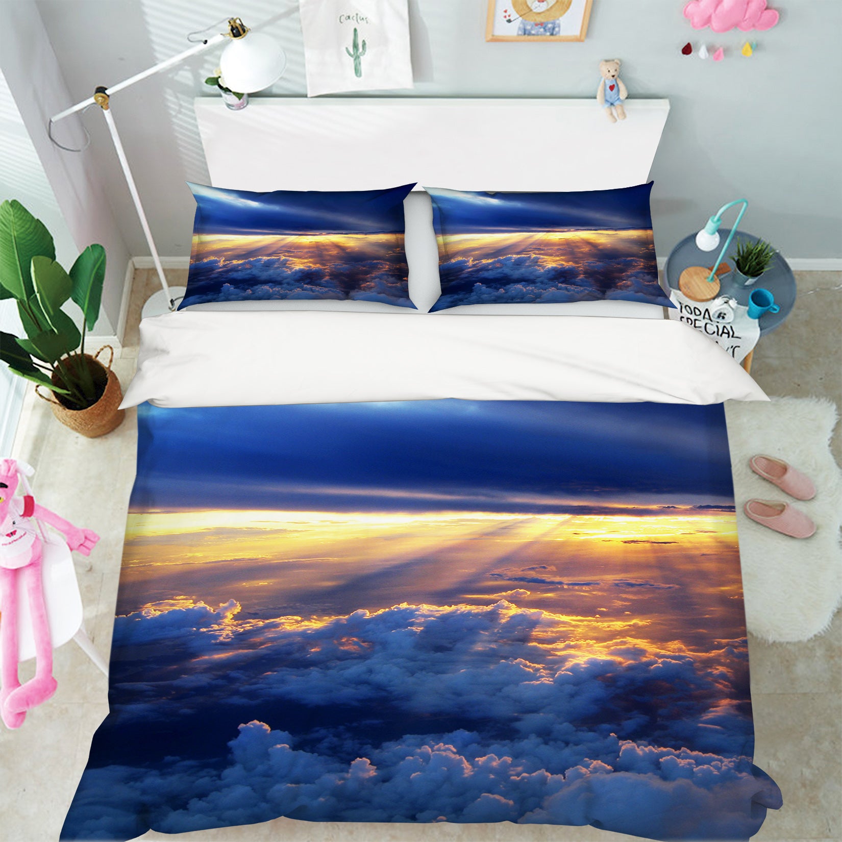 3D Chaoyang Cloud 063 Bed Pillowcases Quilt