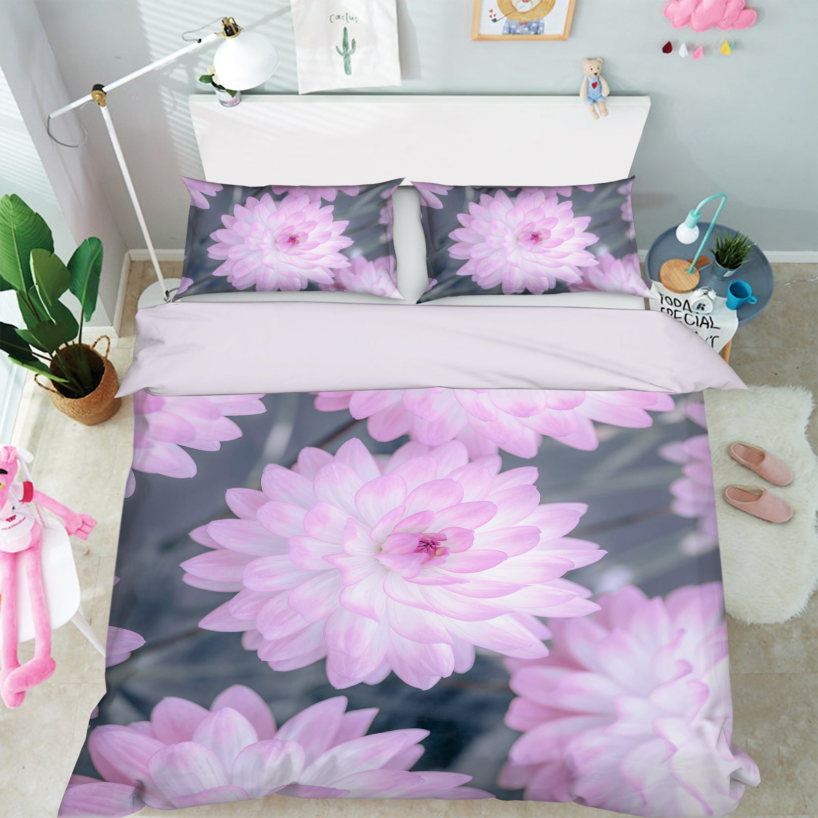 3D Pink Flower 6910 Assaf Frank Bedding Bed Pillowcases Quilt Cover Duvet Cover