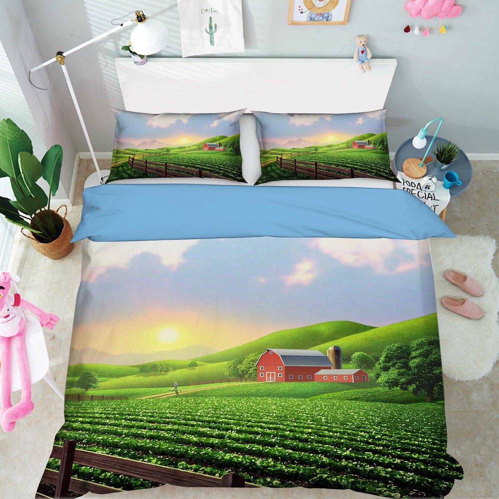 3D Farm 2120 Jerry LoFaro bedding Bed Pillowcases Quilt Quiet Covers AJ Creativity Home 