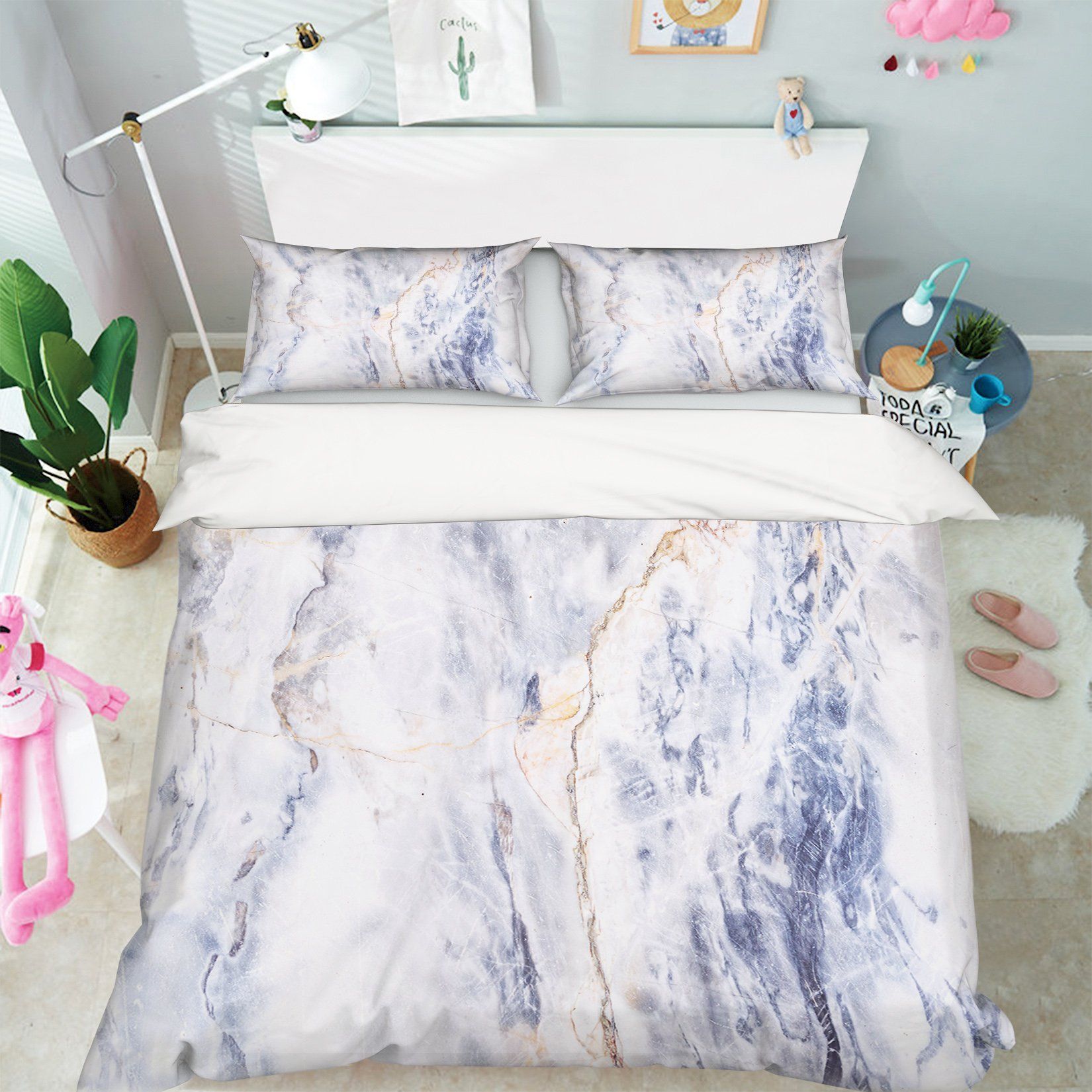 3D Ink Stone Pattern 026 Bed Pillowcases Quilt Wallpaper AJ Wallpaper 