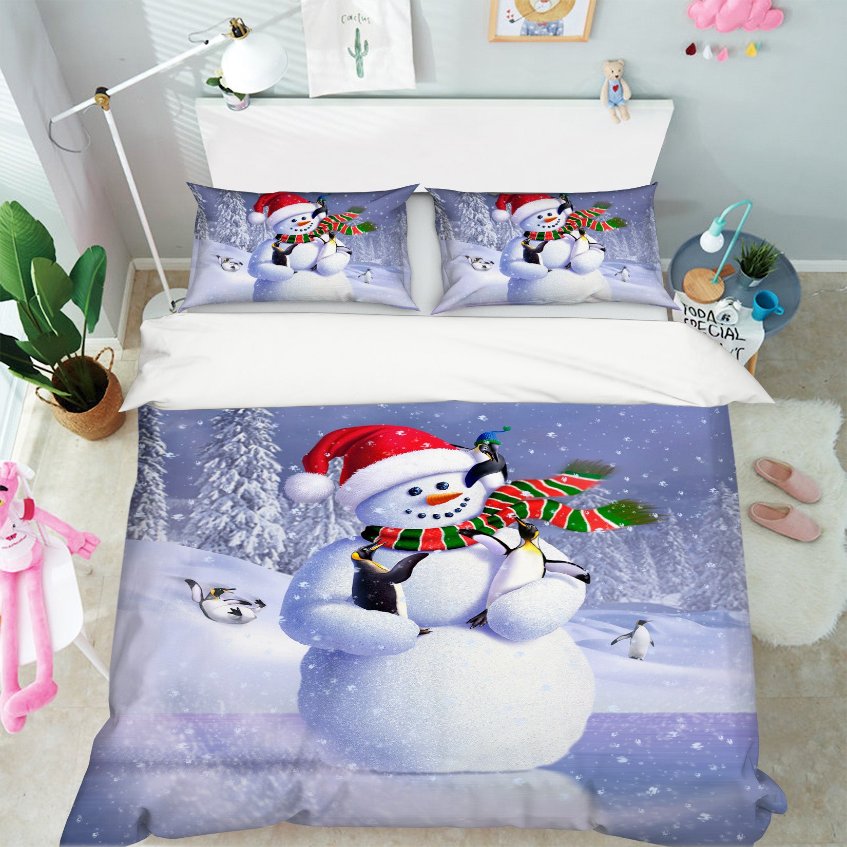 3D Snowman 86045 Jerry LoFaro bedding Bed Pillowcases Quilt