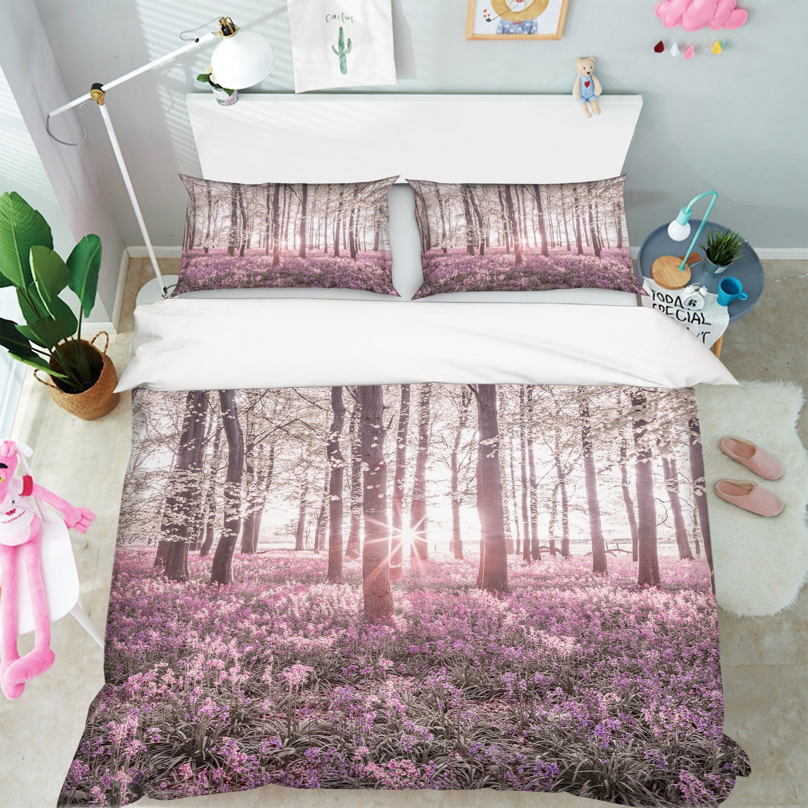 3D Flower Bush Forest 85137 Assaf Frank Bedding Bed Pillowcases Quilt