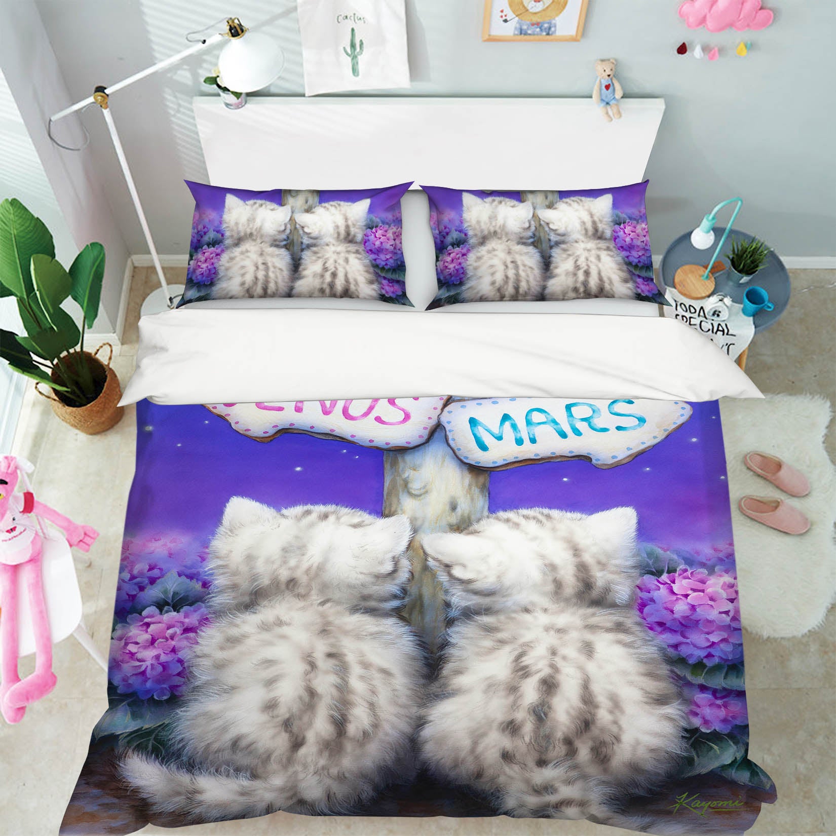 3D Cute Kitten 5874 Kayomi Harai Bedding Bed Pillowcases Quilt Cover Duvet Cover