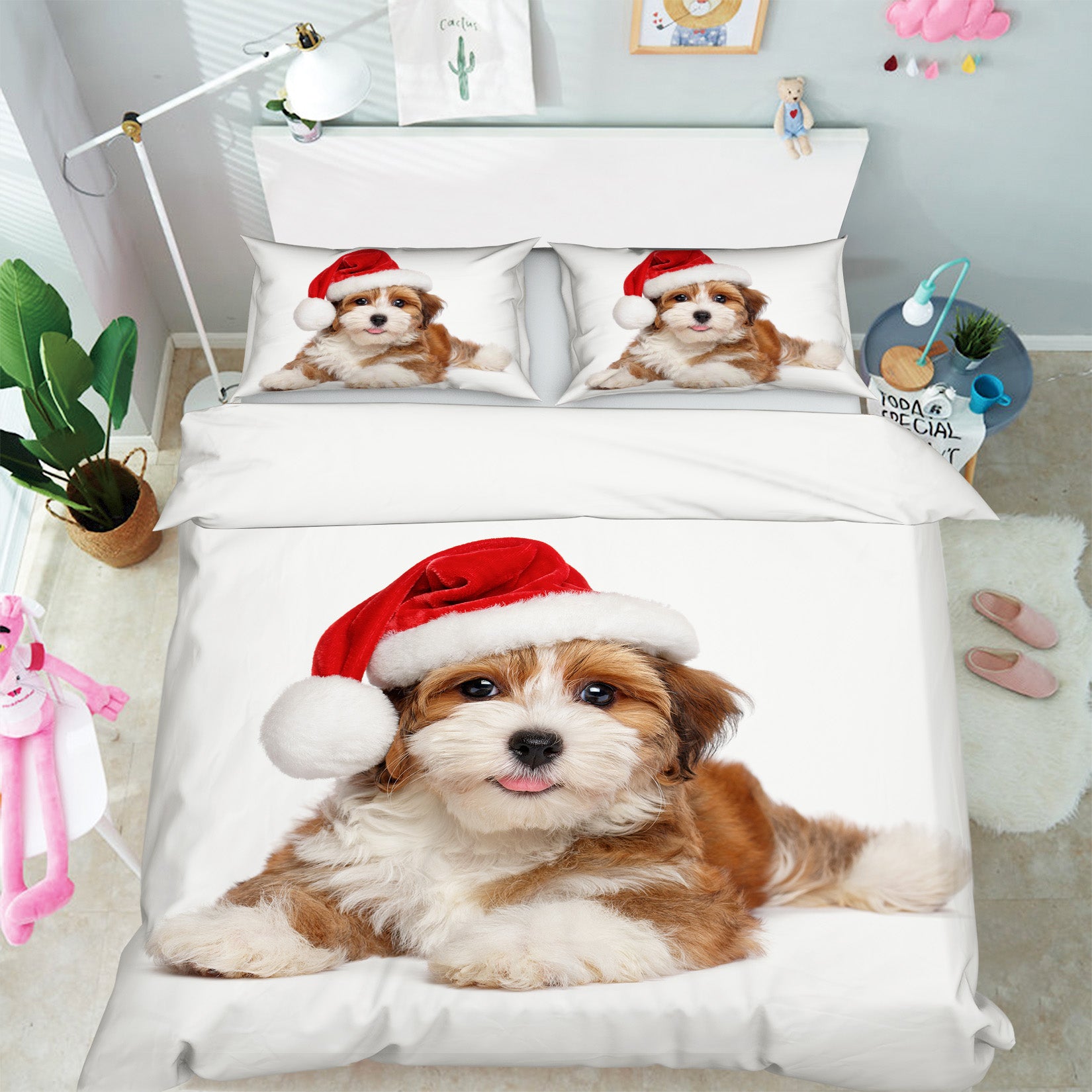 3D Puppy 15071 Bed Pillowcases Quilt