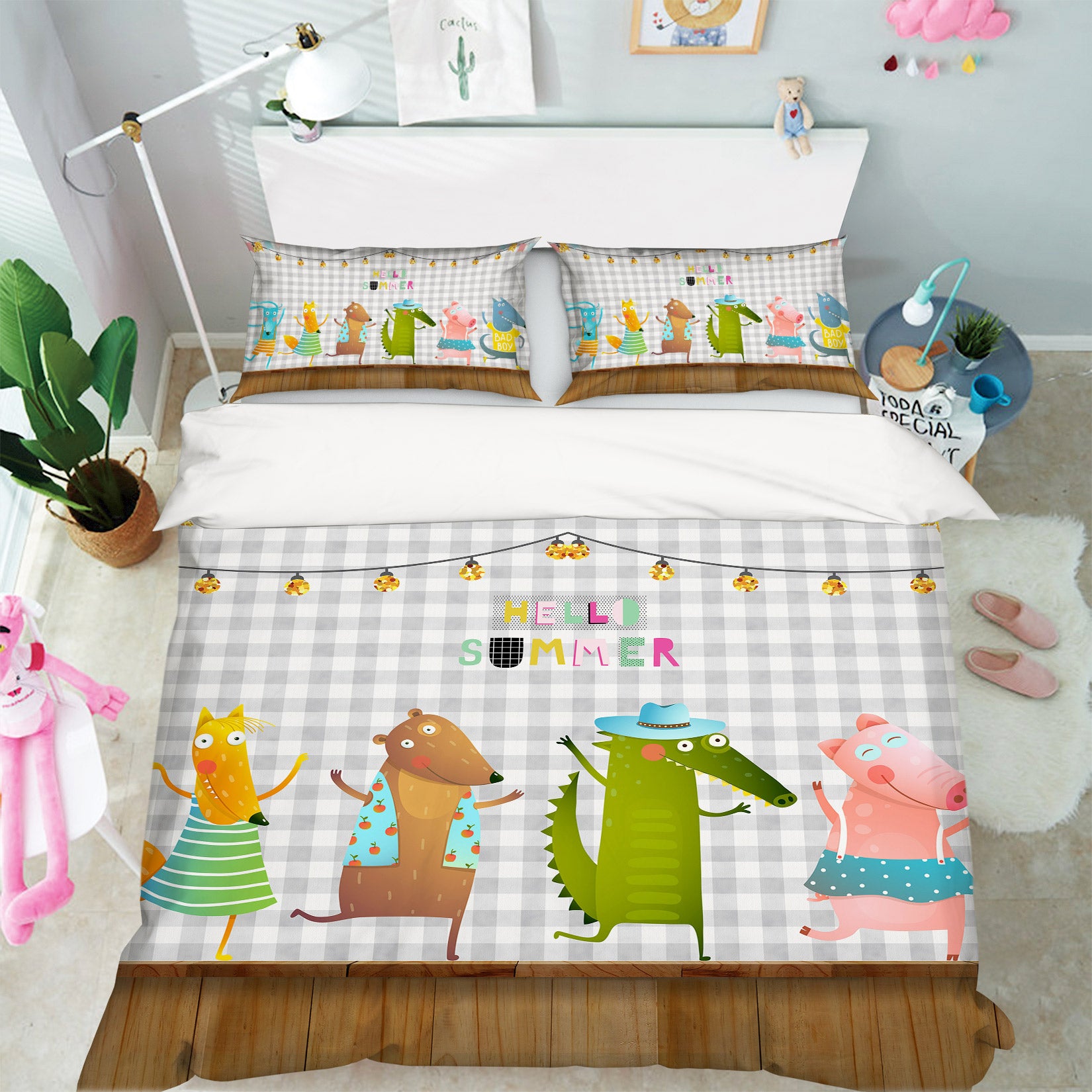 3D Crocodile Fox 13144 Bed Pillowcases Quilt