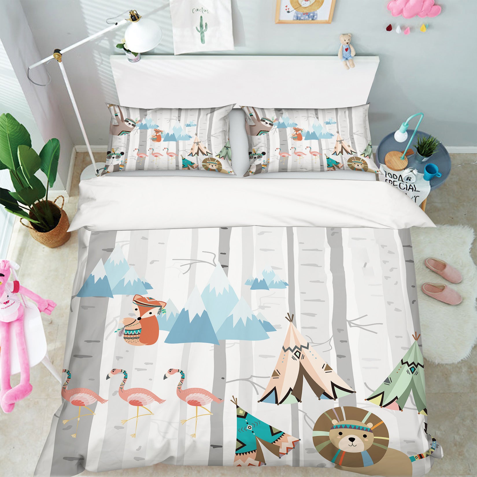 3D Little Animals 13119 Bed Pillowcases Quilt