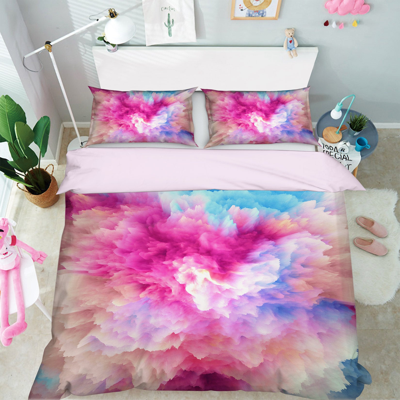 3D Colorful 16078 Bed Pillowcases Quilt