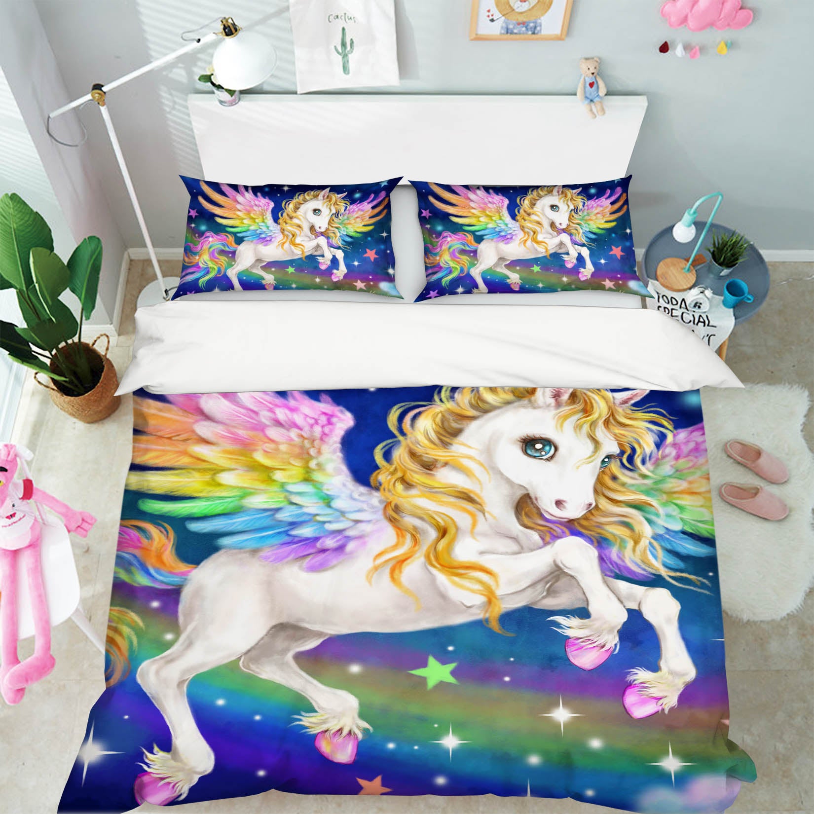 3D Fantasy Unicorn 5847 Kayomi Harai Bedding Bed Pillowcases Quilt Cover Duvet Cover