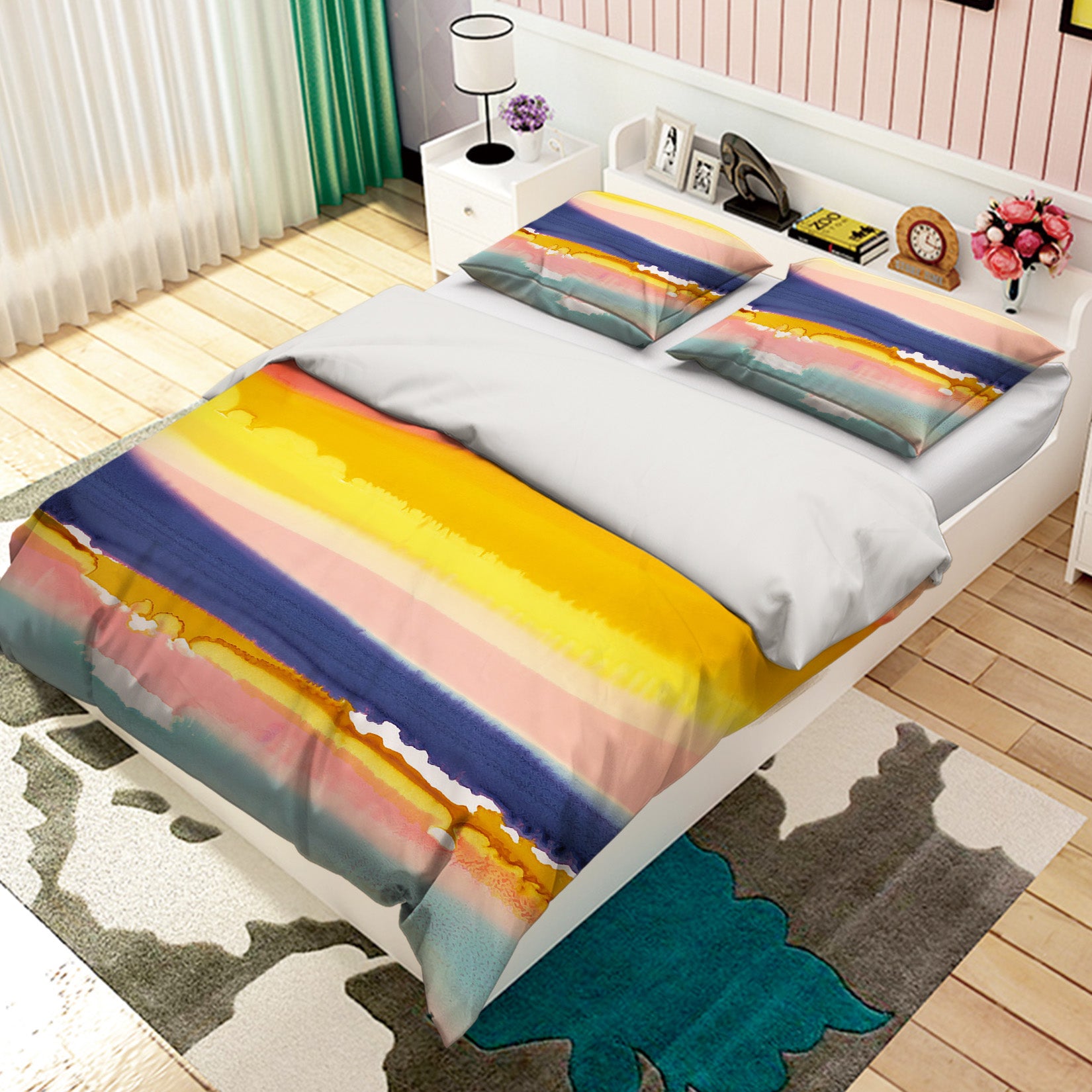 3D Colored Clouds 12128 Bed Pillowcases Quilt