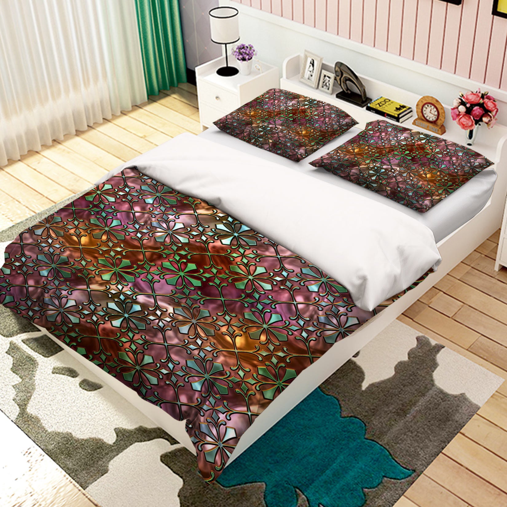 3D Pattern Lines 14056 Bed Pillowcases Quilt