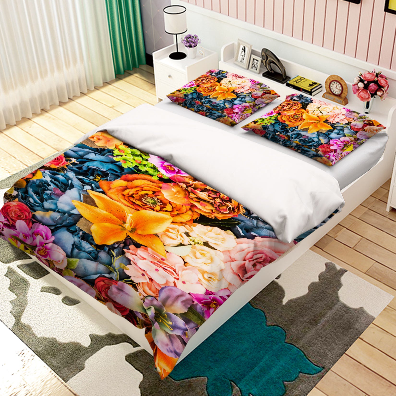 3D Flowers 12112 Bed Pillowcases Quilt