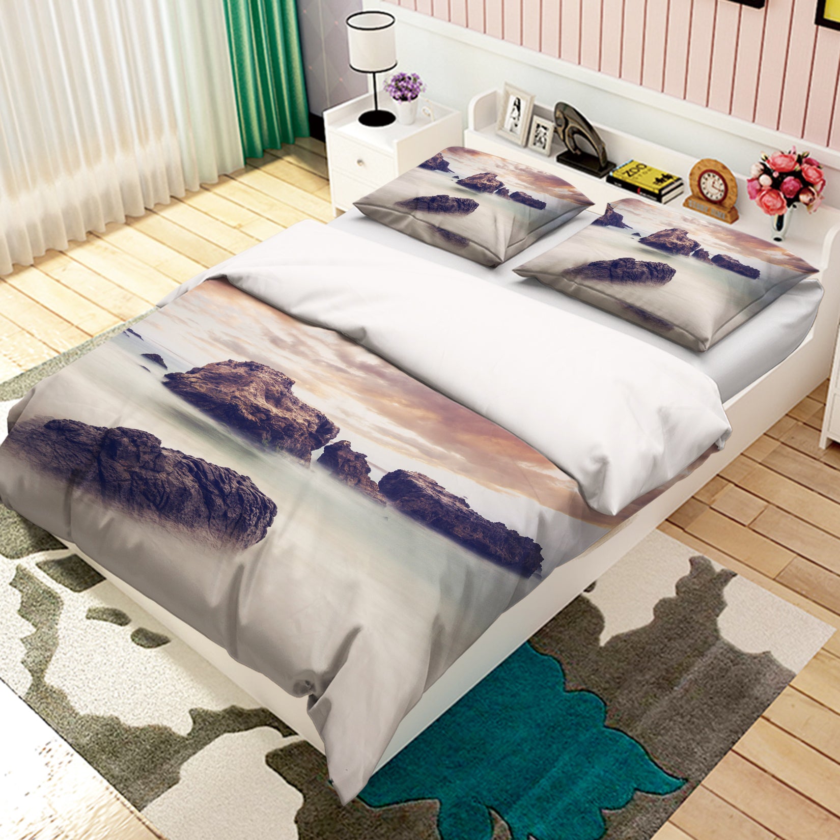 3D Stone 13124 Bed Pillowcases Quilt