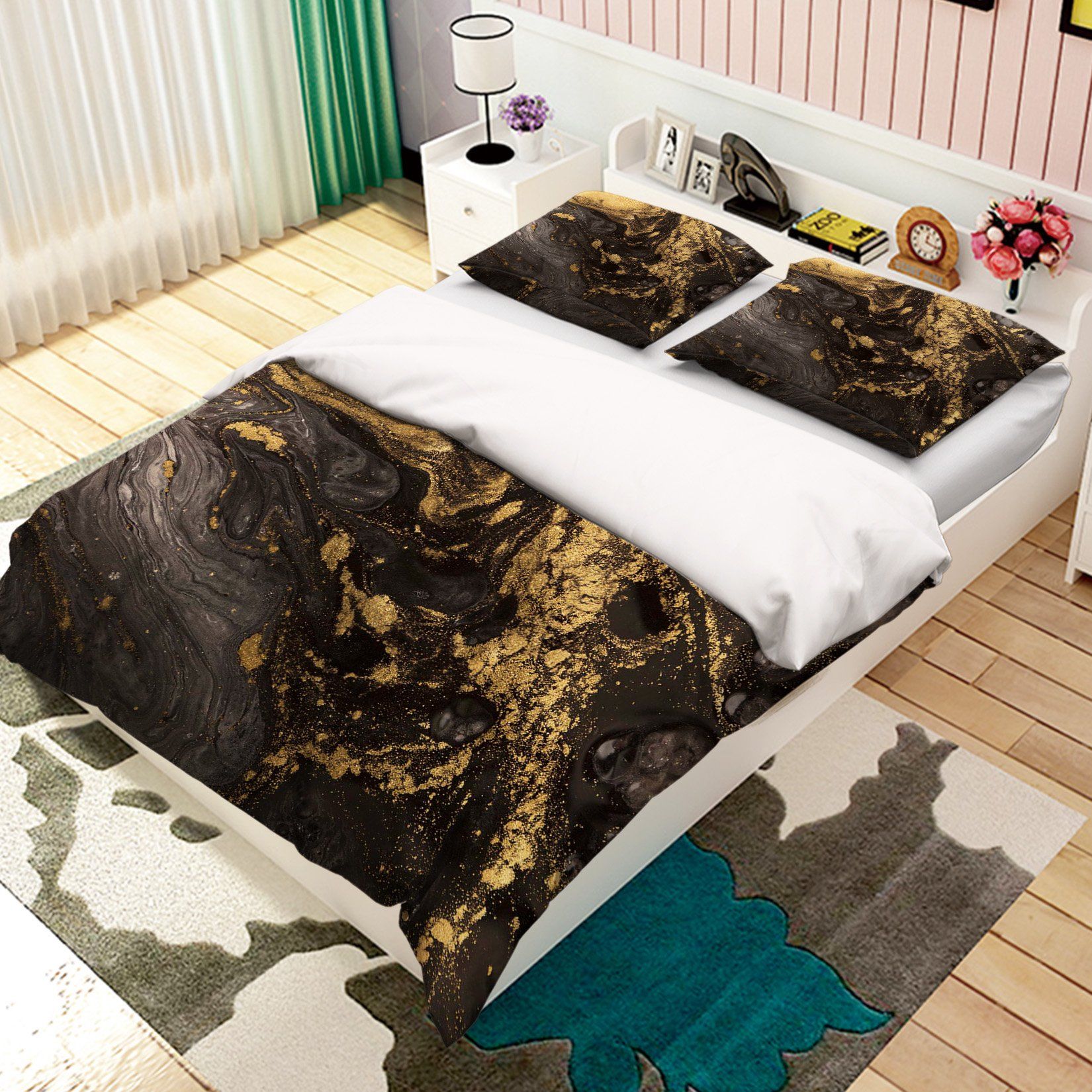 3D Black Bottom Sands 070 Bed Pillowcases Quilt Wallpaper AJ Wallpaper 