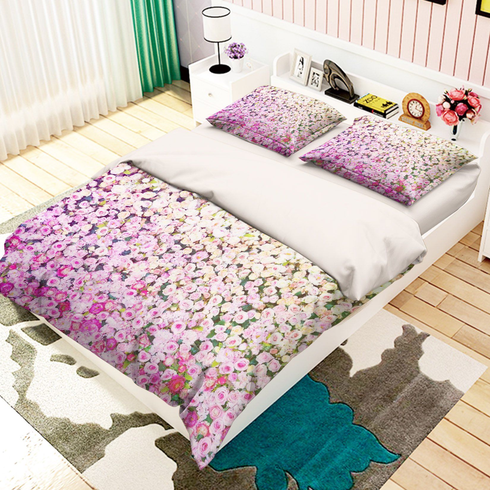3D Dense Flowers 192 Bed Pillowcases Quilt Wallpaper AJ Wallpaper 