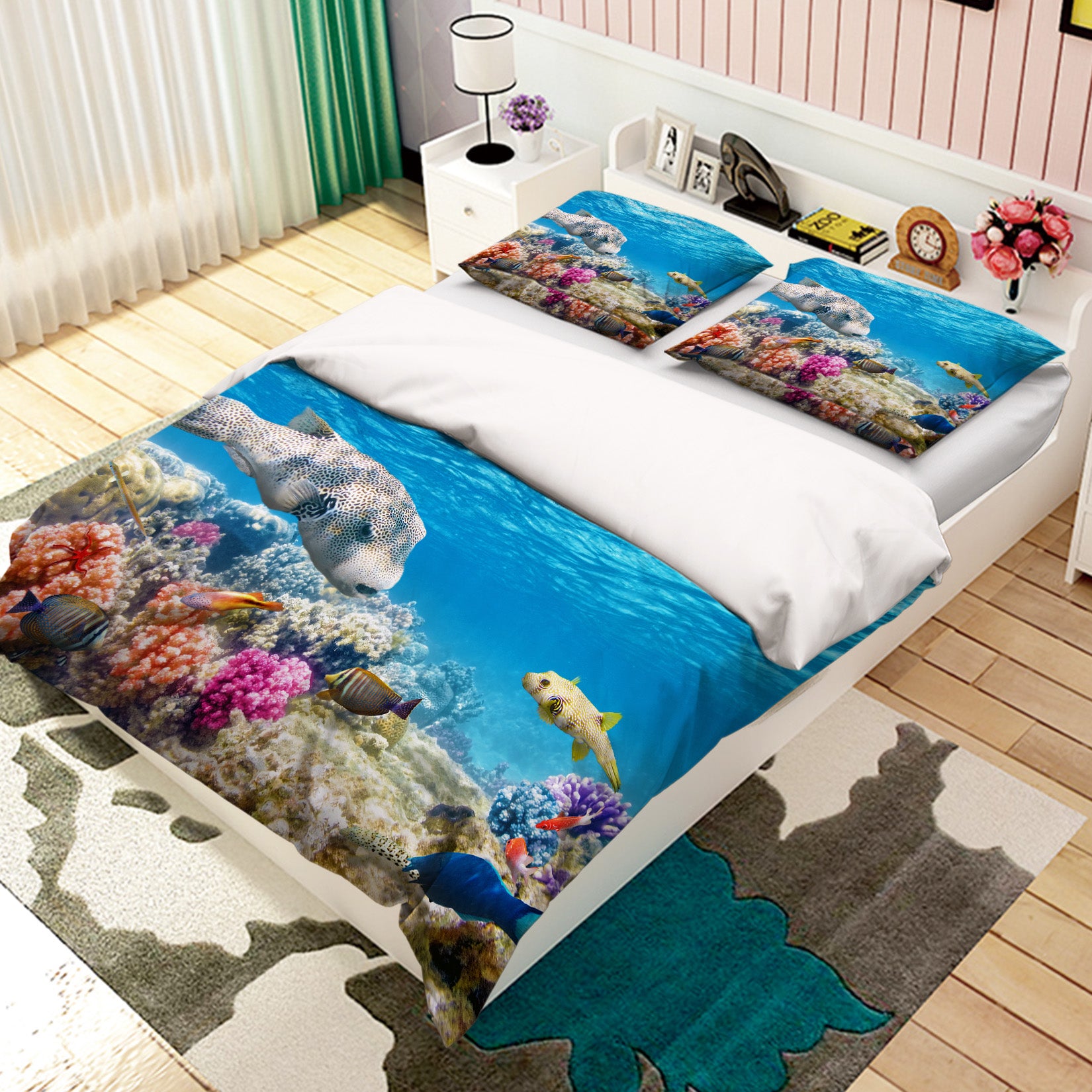 3D Fish Coral 21053 Bed Pillowcases Quilt