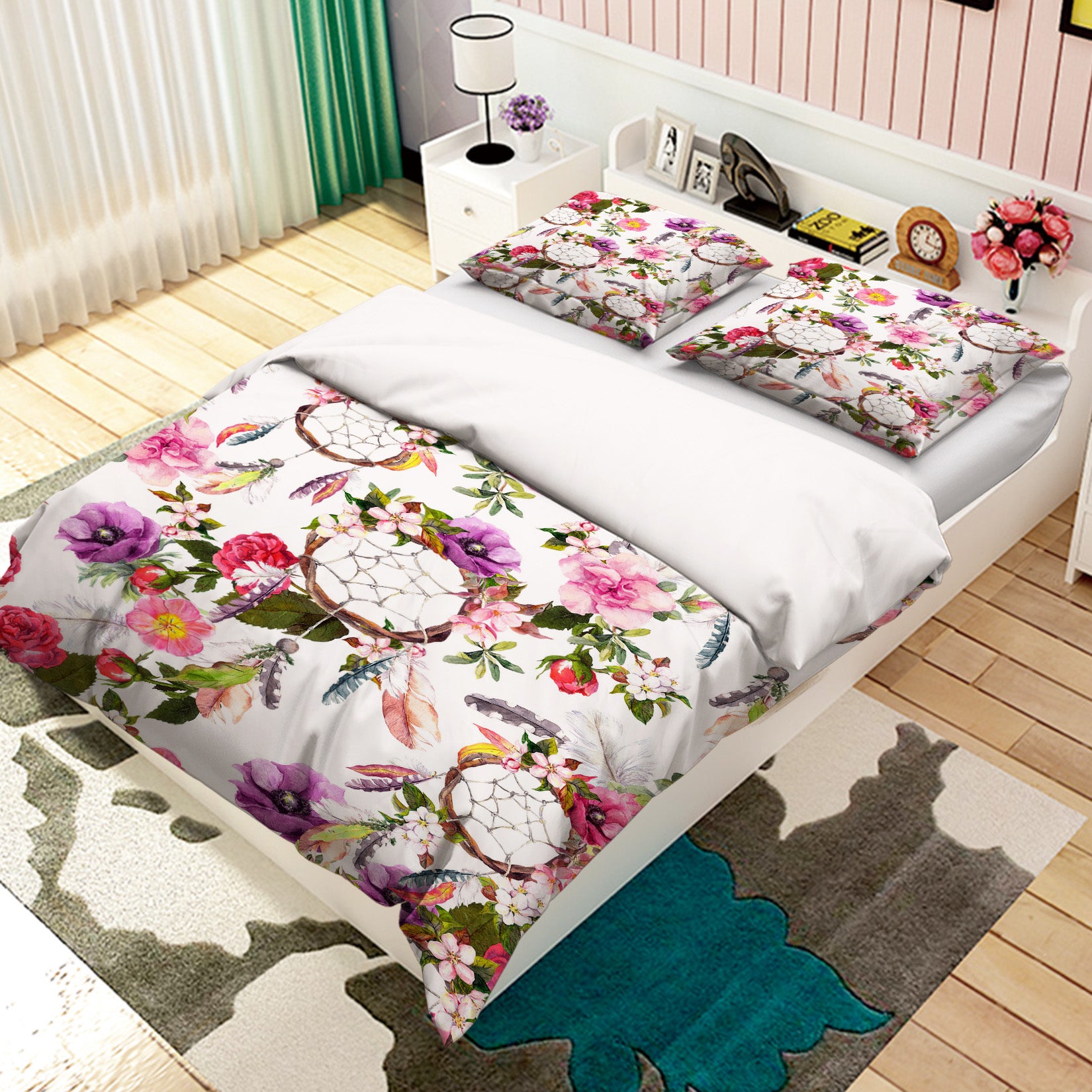3D Flower Dream Catcher 15044 Bed Pillowcases Quilt