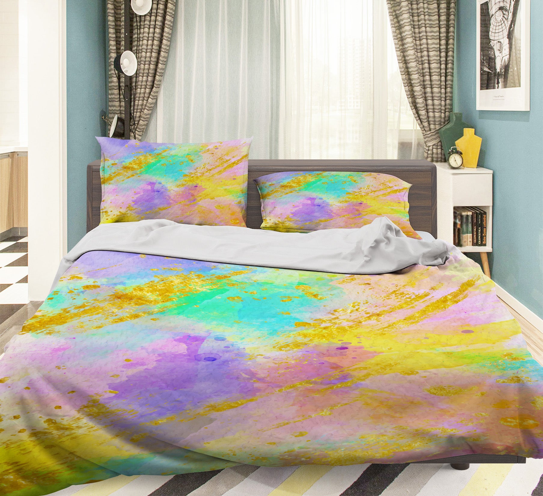 3D Color 61056 Bed Pillowcases Quilt