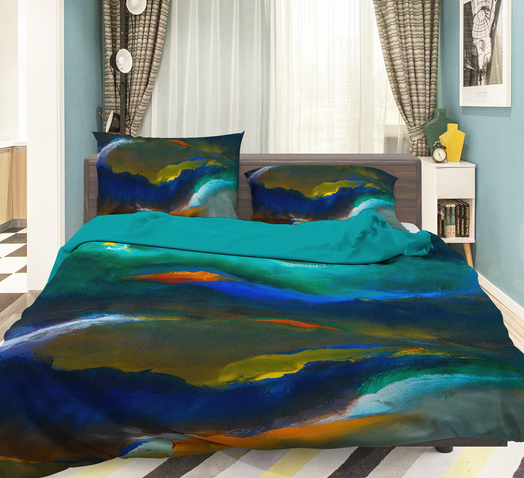 3D Color Cloud 12162 Bed Pillowcases Quilt