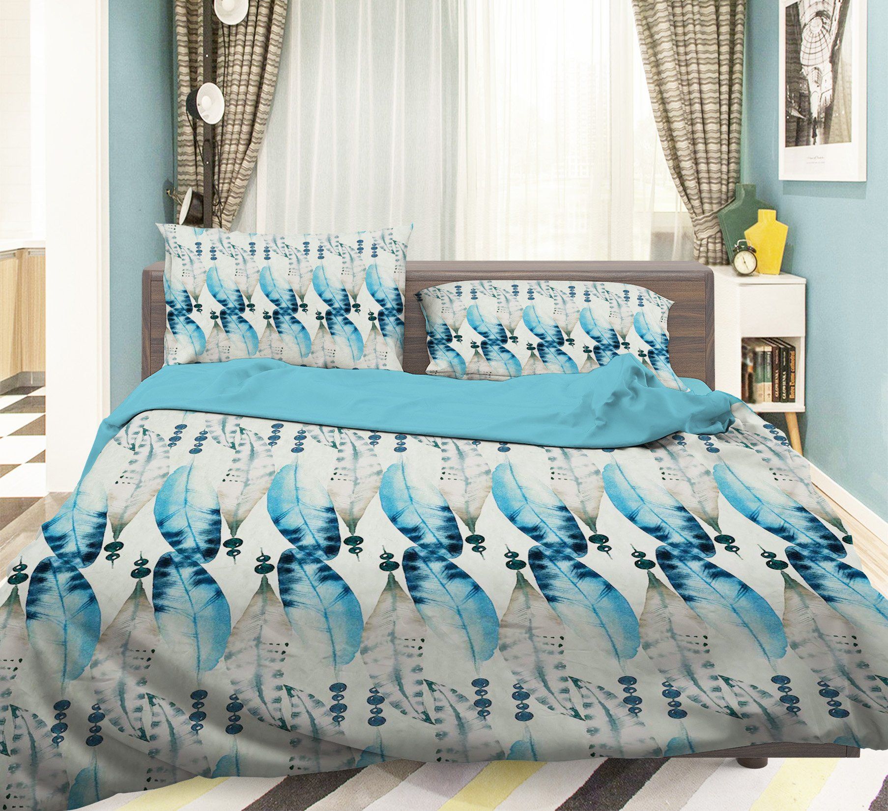 3D Leaves And Beads 323 Bed Pillowcases Quilt Wallpaper AJ Wallpaper 