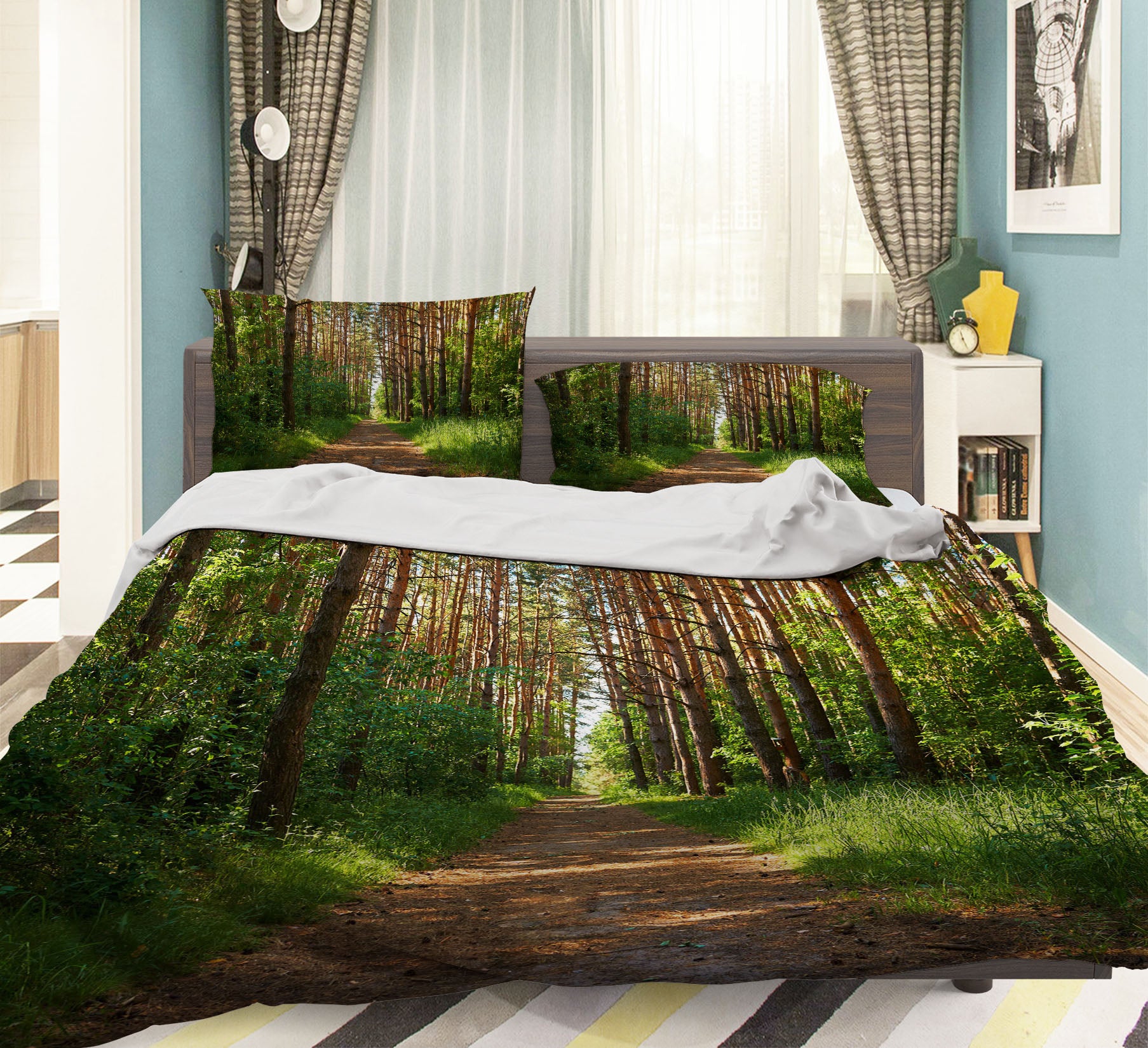 3D Forest 60225 Bed Pillowcases Quilt
