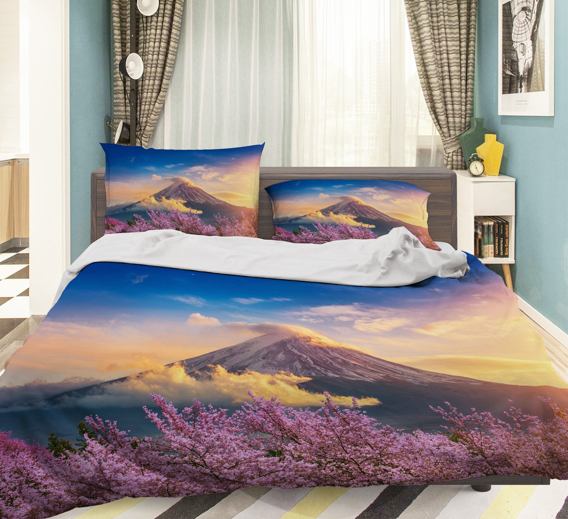 3D Mount Fuji 60215 Bed Pillowcases Quilt
