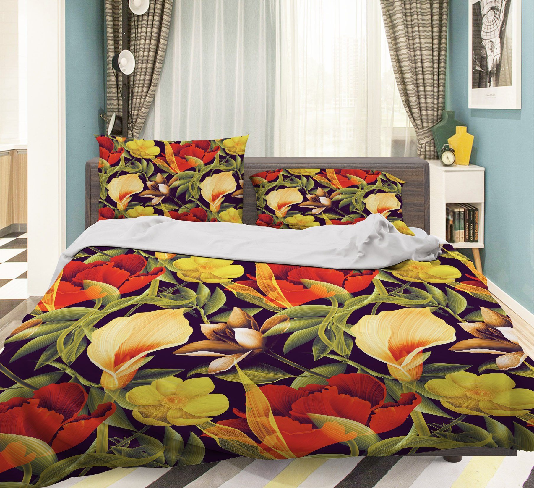 3D Lily Leaves 187 Bed Pillowcases Quilt Wallpaper AJ Wallpaper 