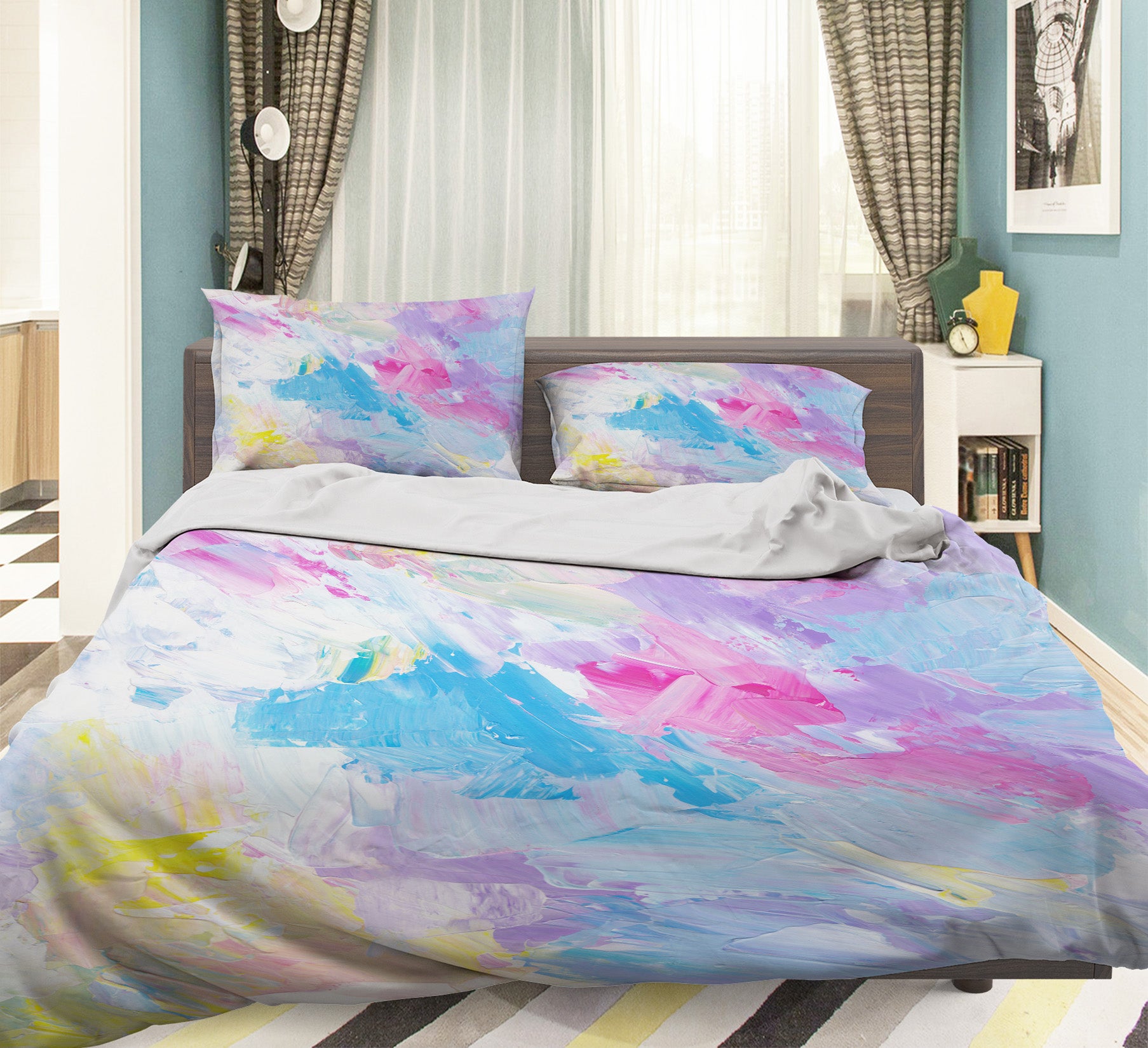 3D Color Pigment 60104 Bed Pillowcases Quilt
