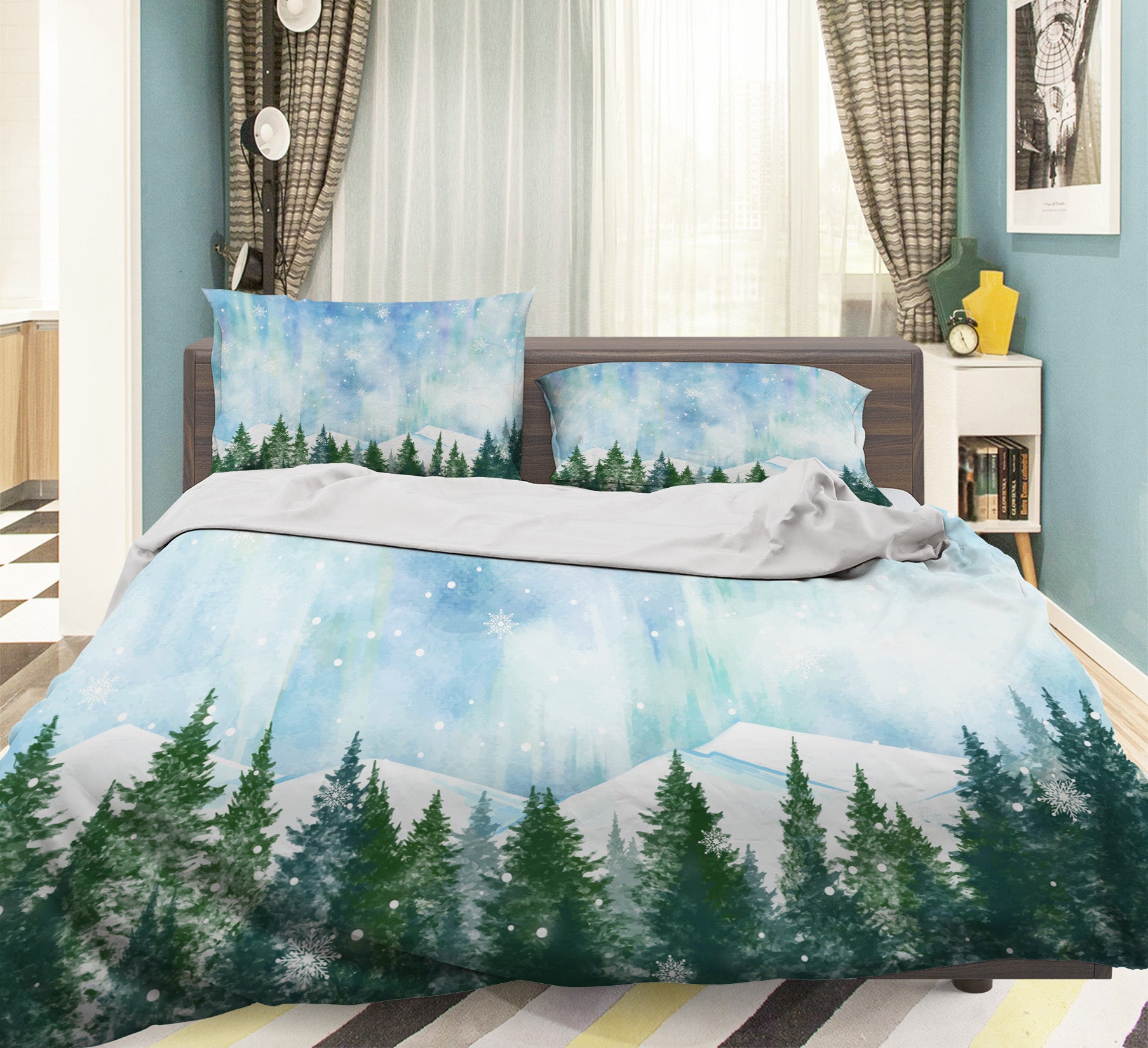 3D Forest 60181 Bed Pillowcases Quilt