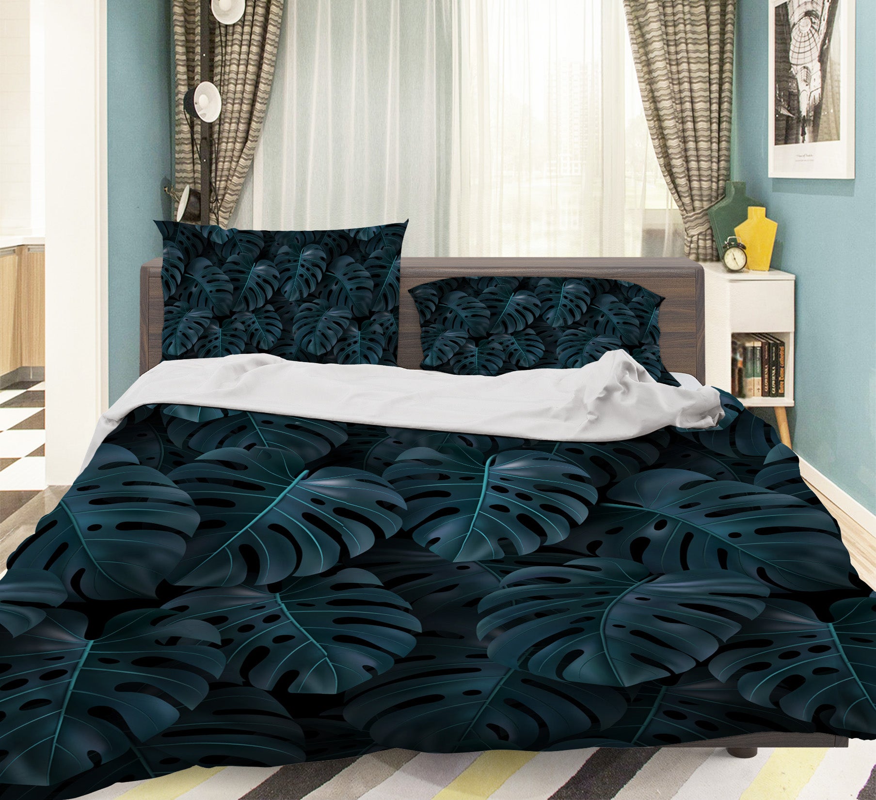 3D Leaves 60084 Bed Pillowcases Quilt