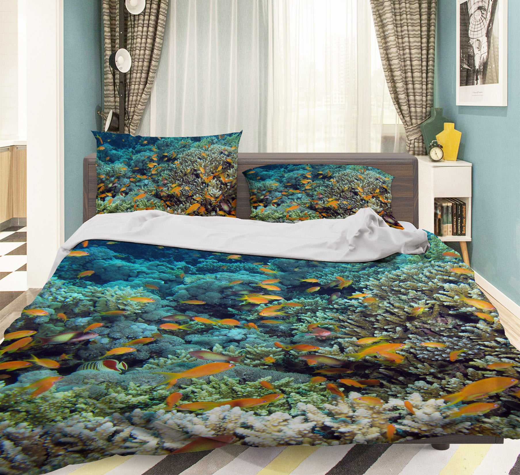 3D Coral Fish 21014 Bed Pillowcases Quilt