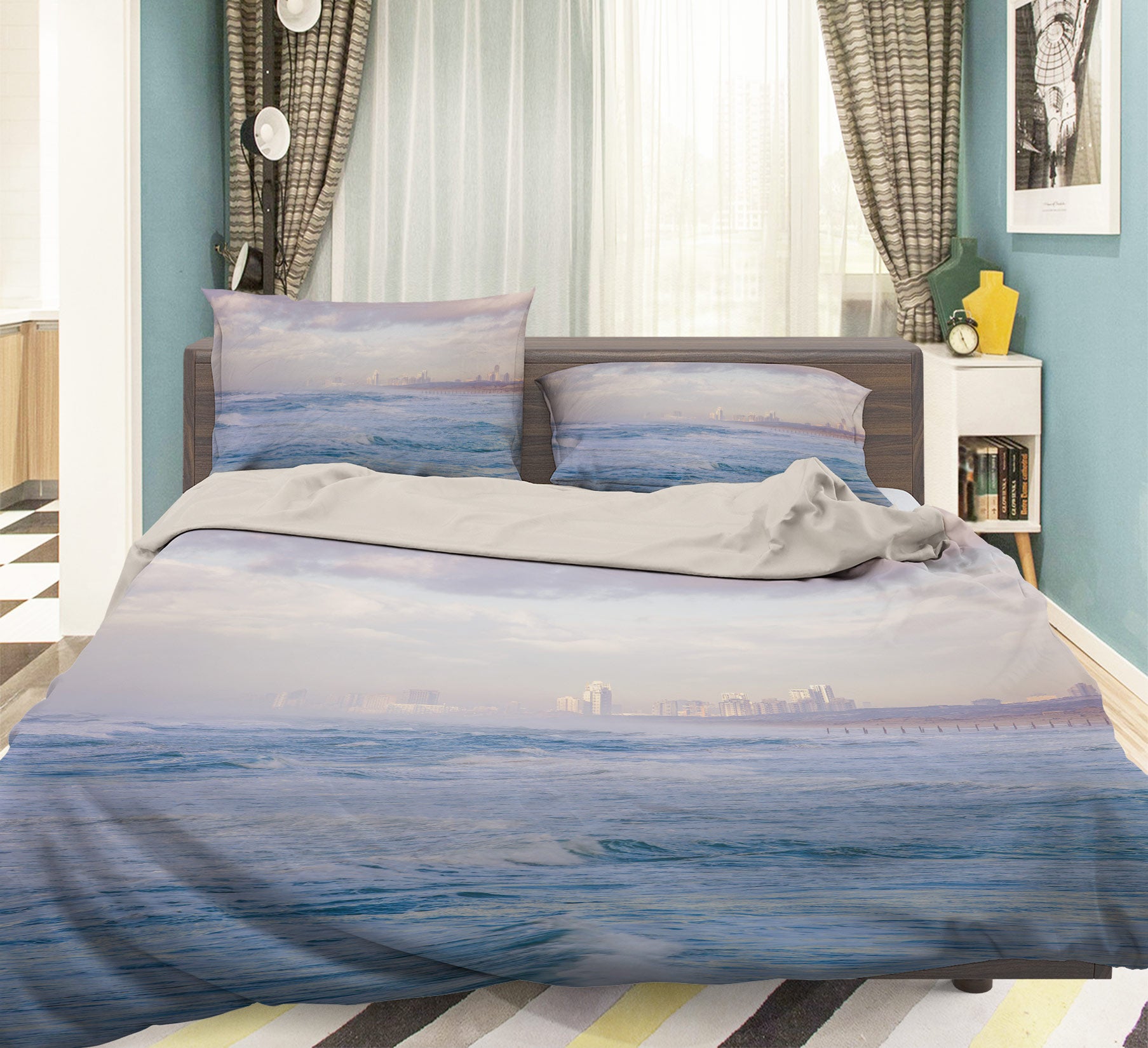 3D Sea Waves 6928 Assaf Frank Bedding Bed Pillowcases Quilt Cover Duvet Cover