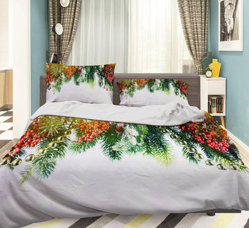 3D Branches 51112 Christmas Quilt Duvet Cover Xmas Bed Pillowcases